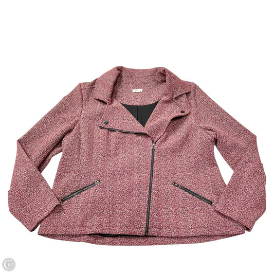 Jacket Moto By Westport In Red, Size: 2x