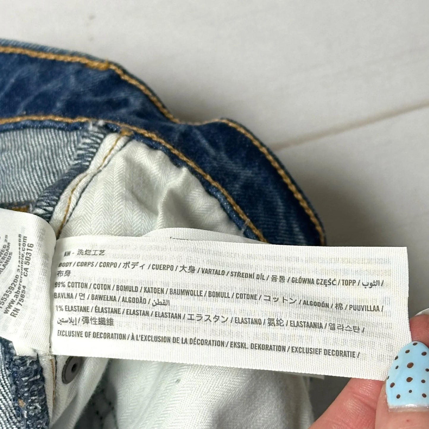 Jeans Boot Cut By Abercrombie And Fitch In Blue Denim, Size: 4P