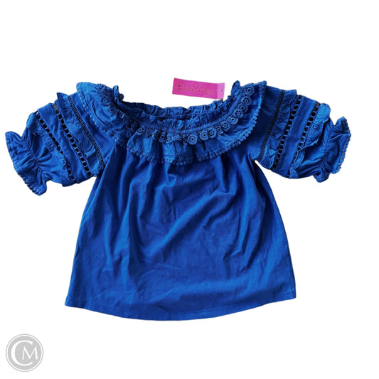 Top 3/4 Sleeve Designer By Lilly Pulitzer In Blue, Size: Xs