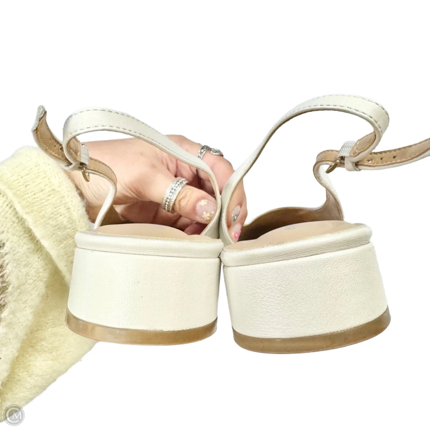 Shoes Heels Kitten By Easy Spirit In White, Size: 10