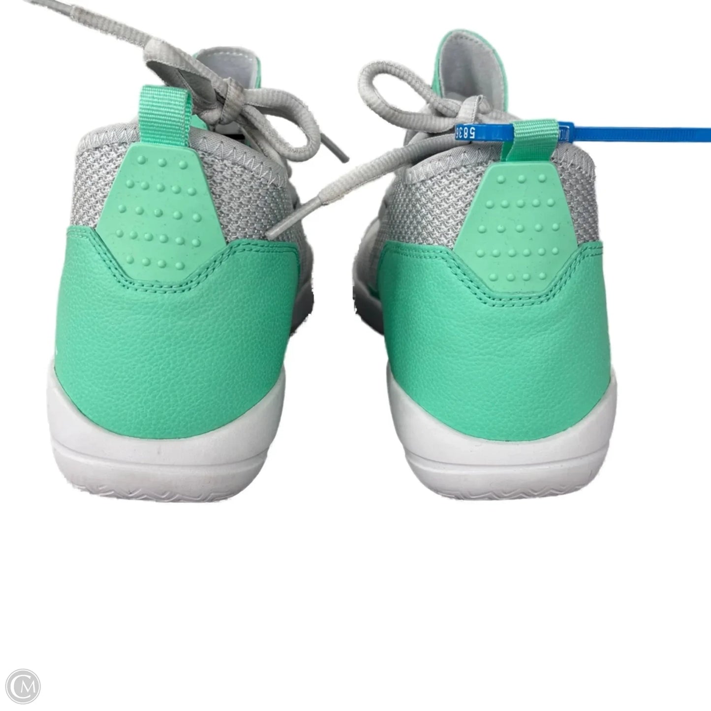 Shoes Luxury Designer By Jordan In Green & Grey, Size: 9