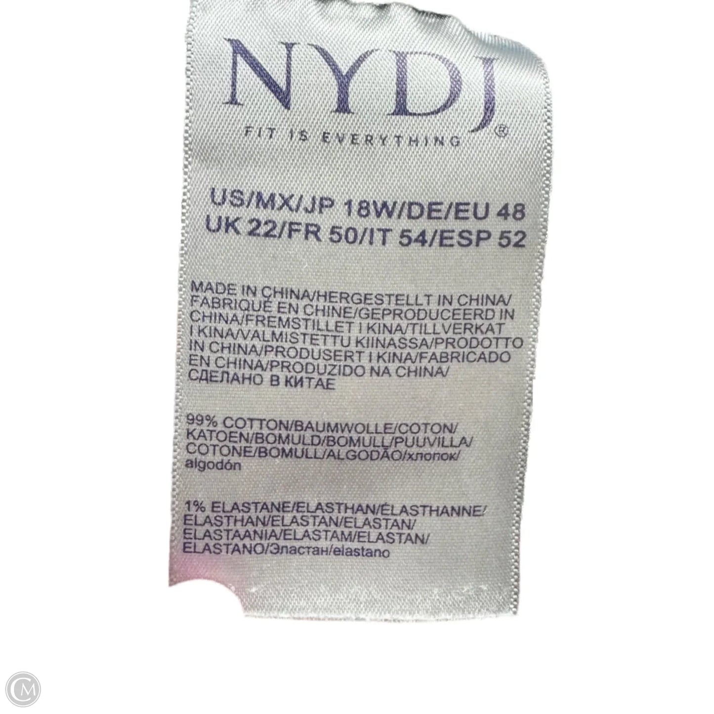 Jeans Wide Leg By Not Your Daughters Jeans In Blue Denim, Size: 18