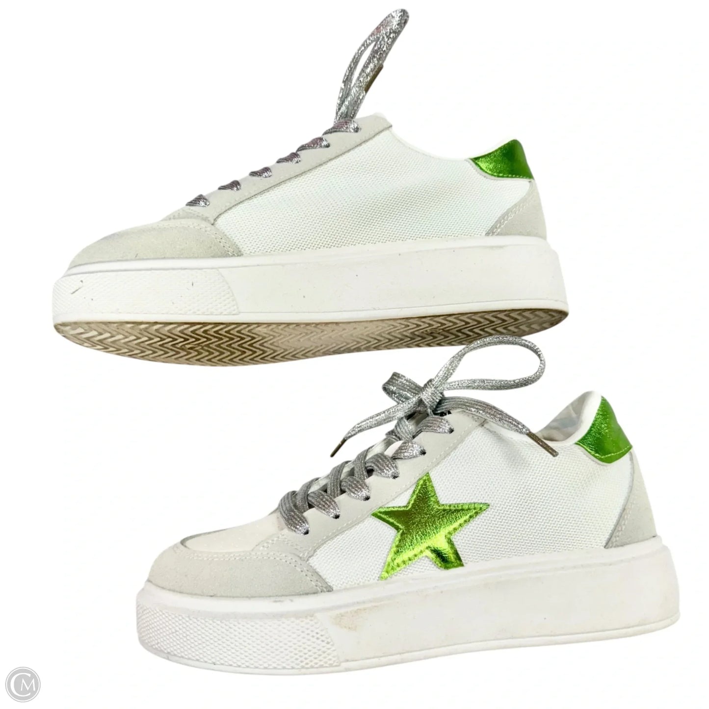 Shoes Sneakers By Vintage Havana In Green & White, Size: 8