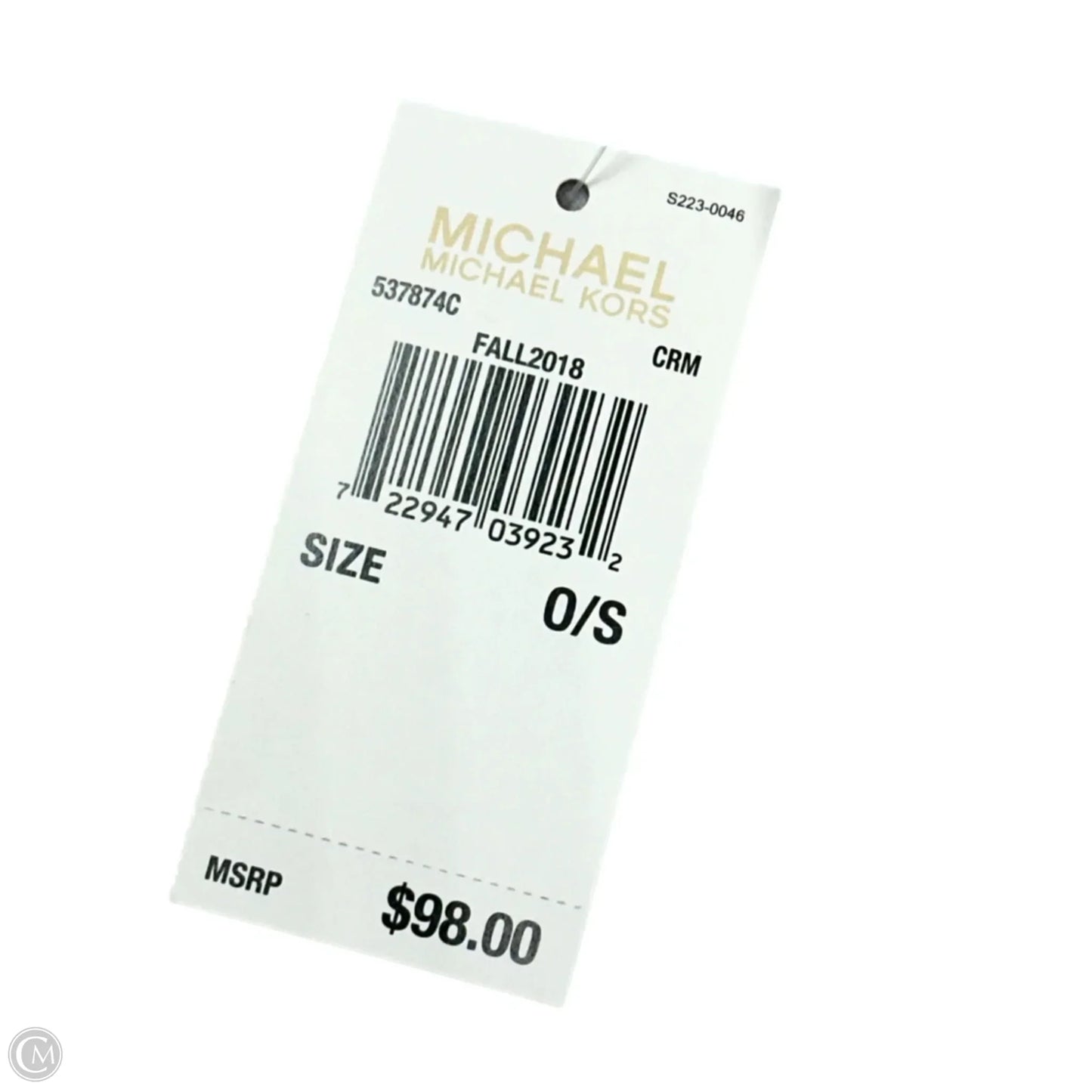 Scarf Winter Set By Michael By Michael Kors In Gold & White