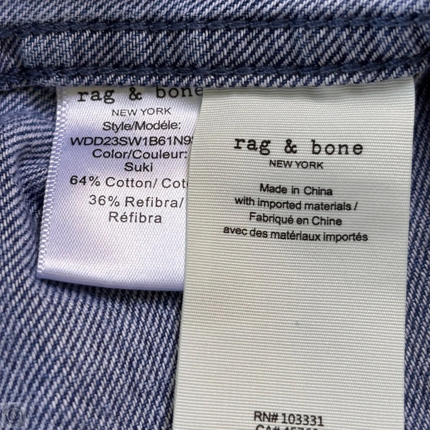 Dress Casual Short By Rag And Bone In Blue Denim, Size: Xs