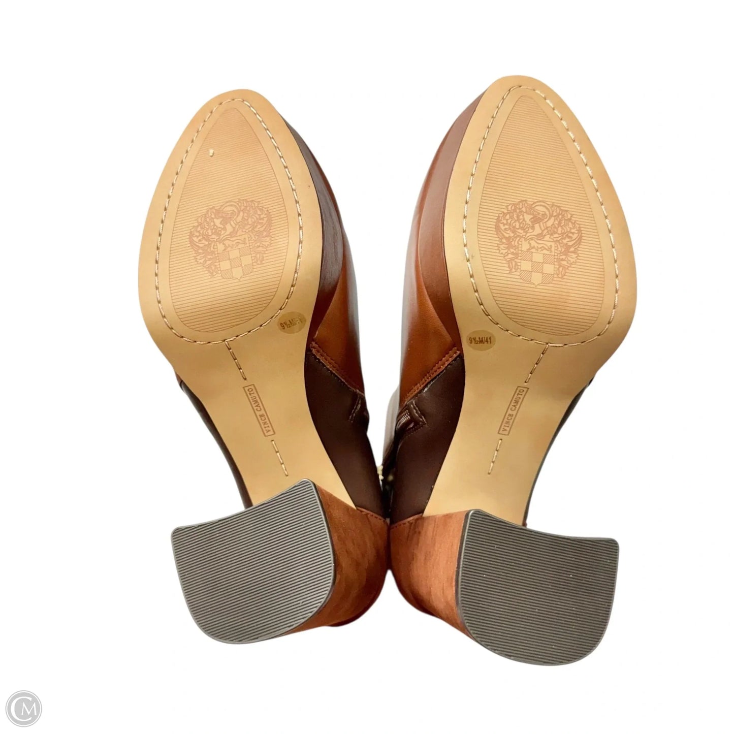 Boots Ankle Heels By Vince Camuto In Brown, Size: 9.5