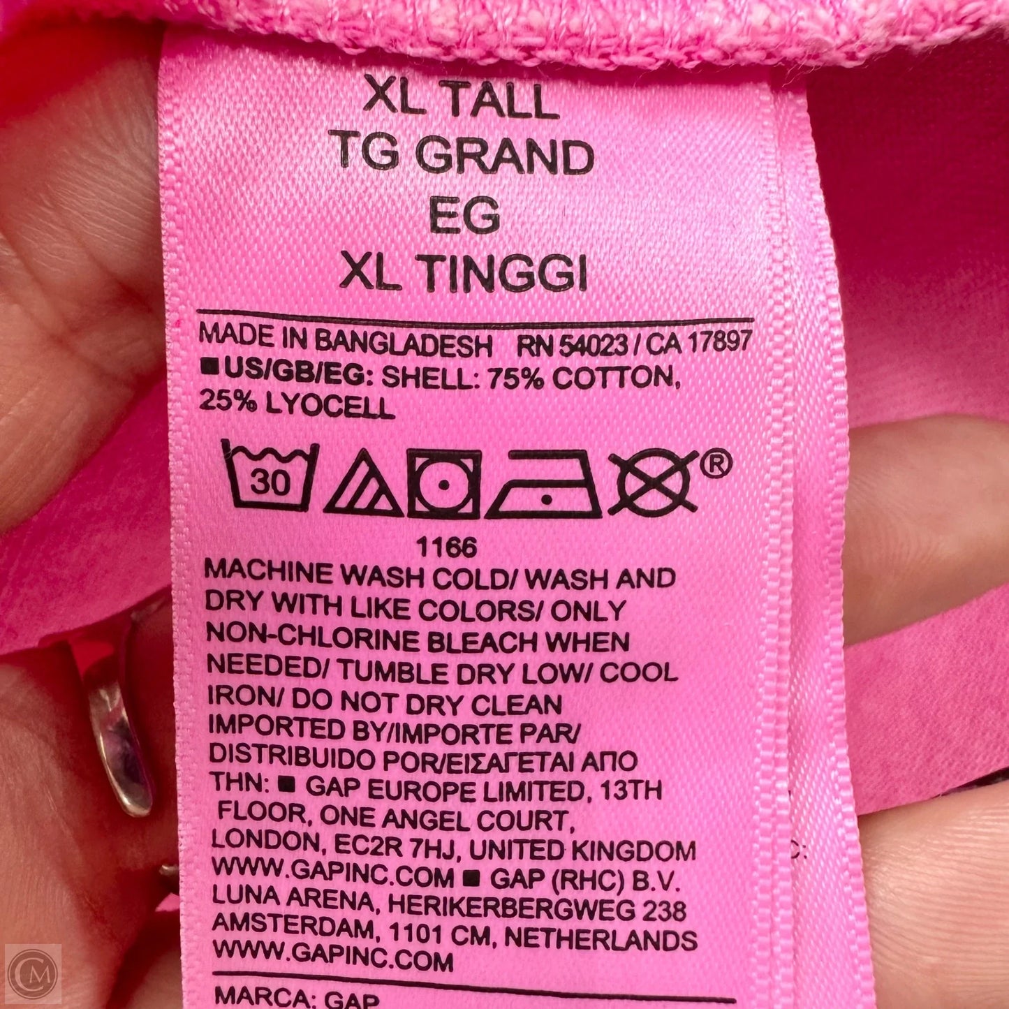 Top Long Sleeve By Gap In Pink, Size: XlT