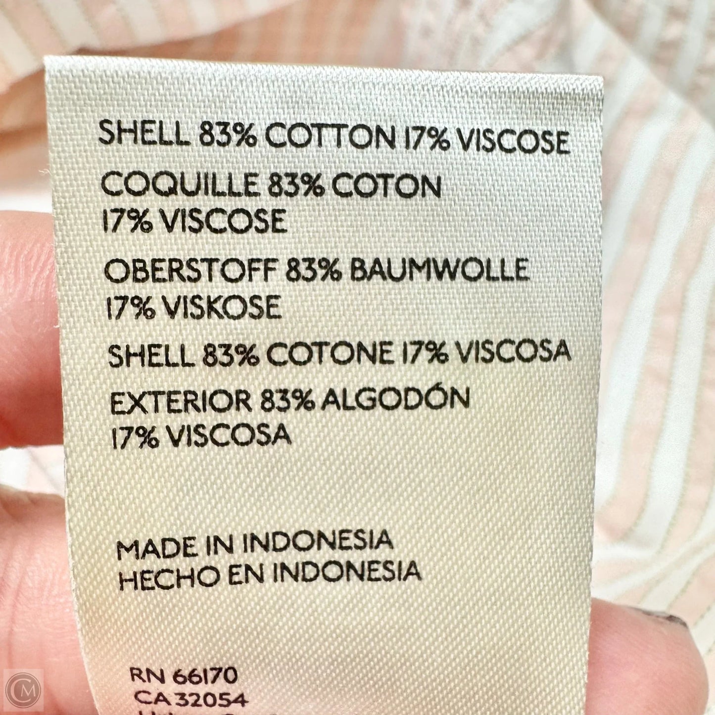 Dress Casual Short By Anthropologie In Pink & White, Size: L