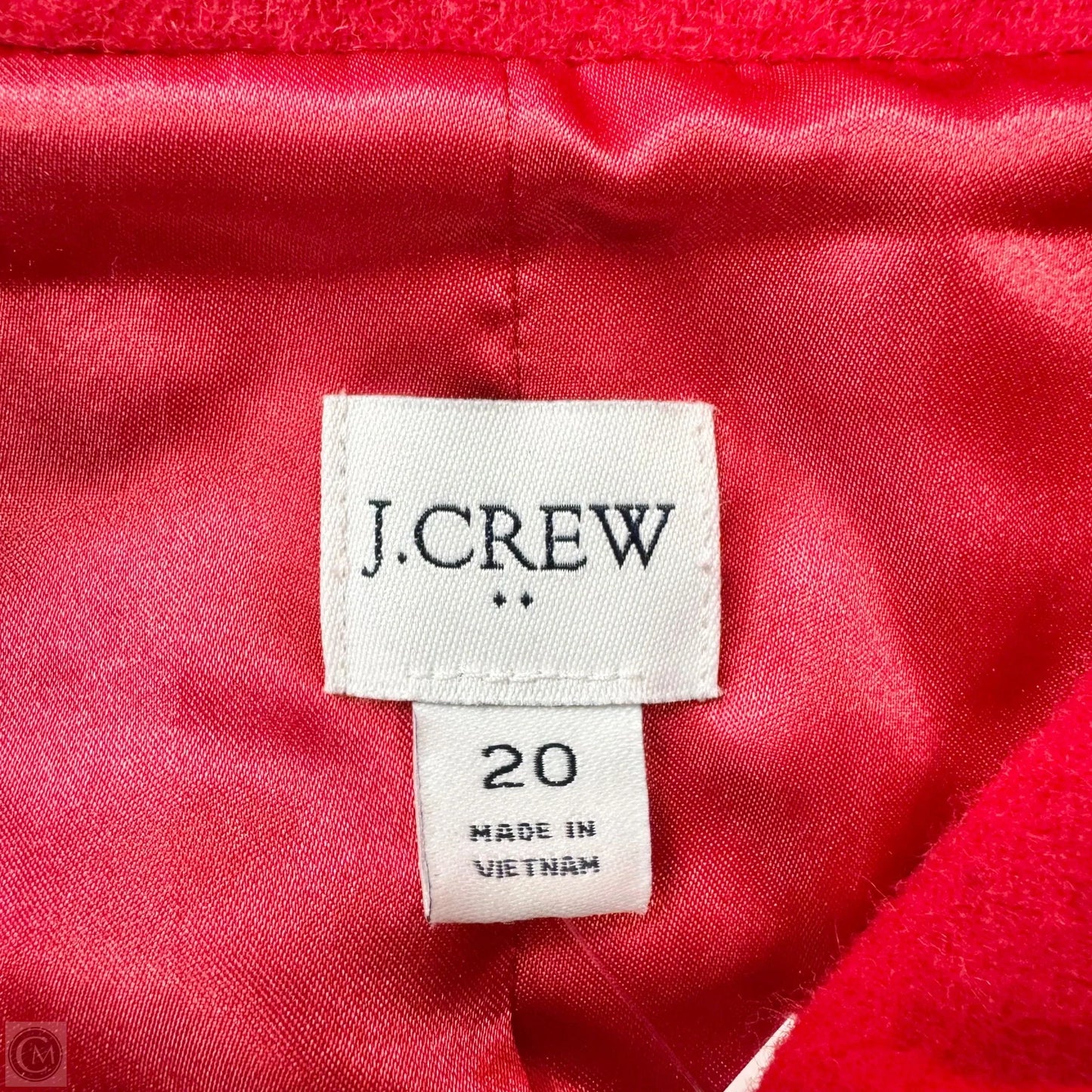 Coat Peacoat By J. Crew In Red, Size: 2x