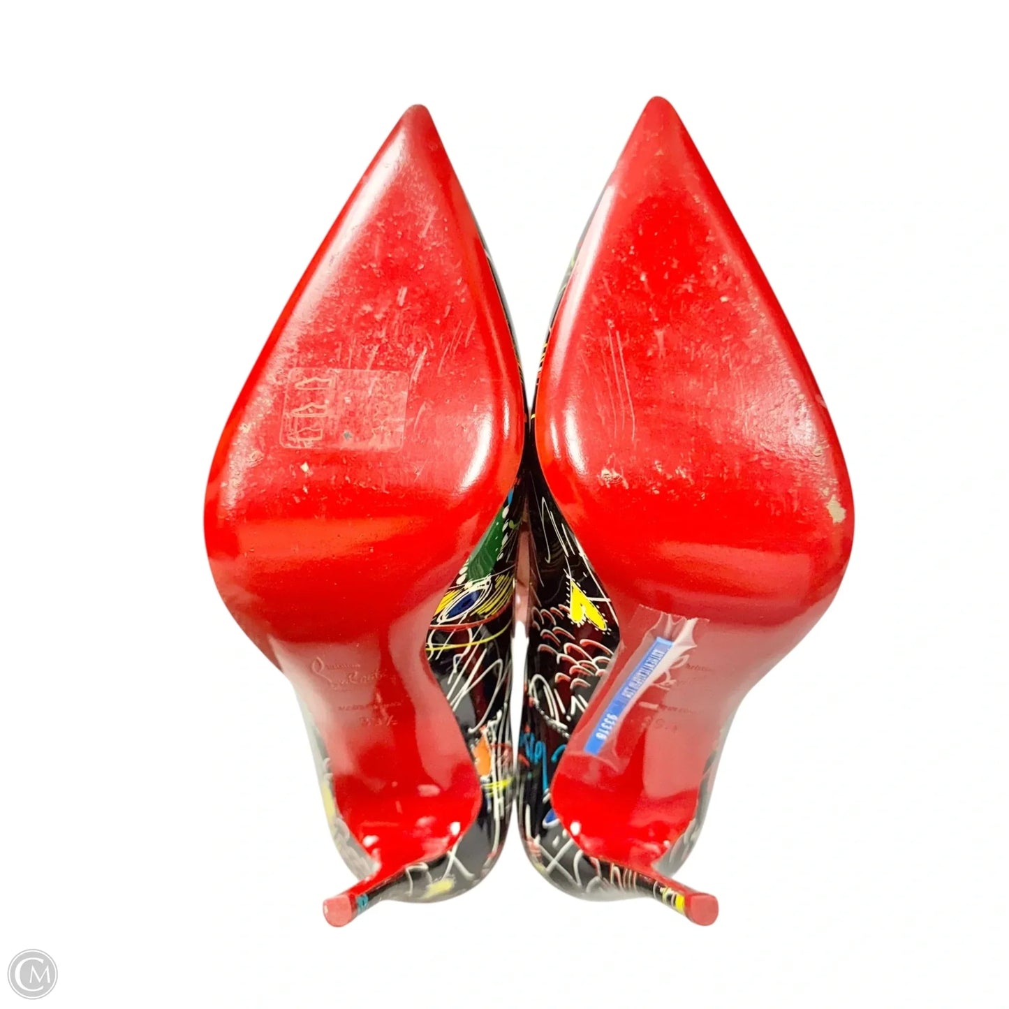 Shoes Luxury Designer By Christian Louboutin In Multi-colored, Size: 9