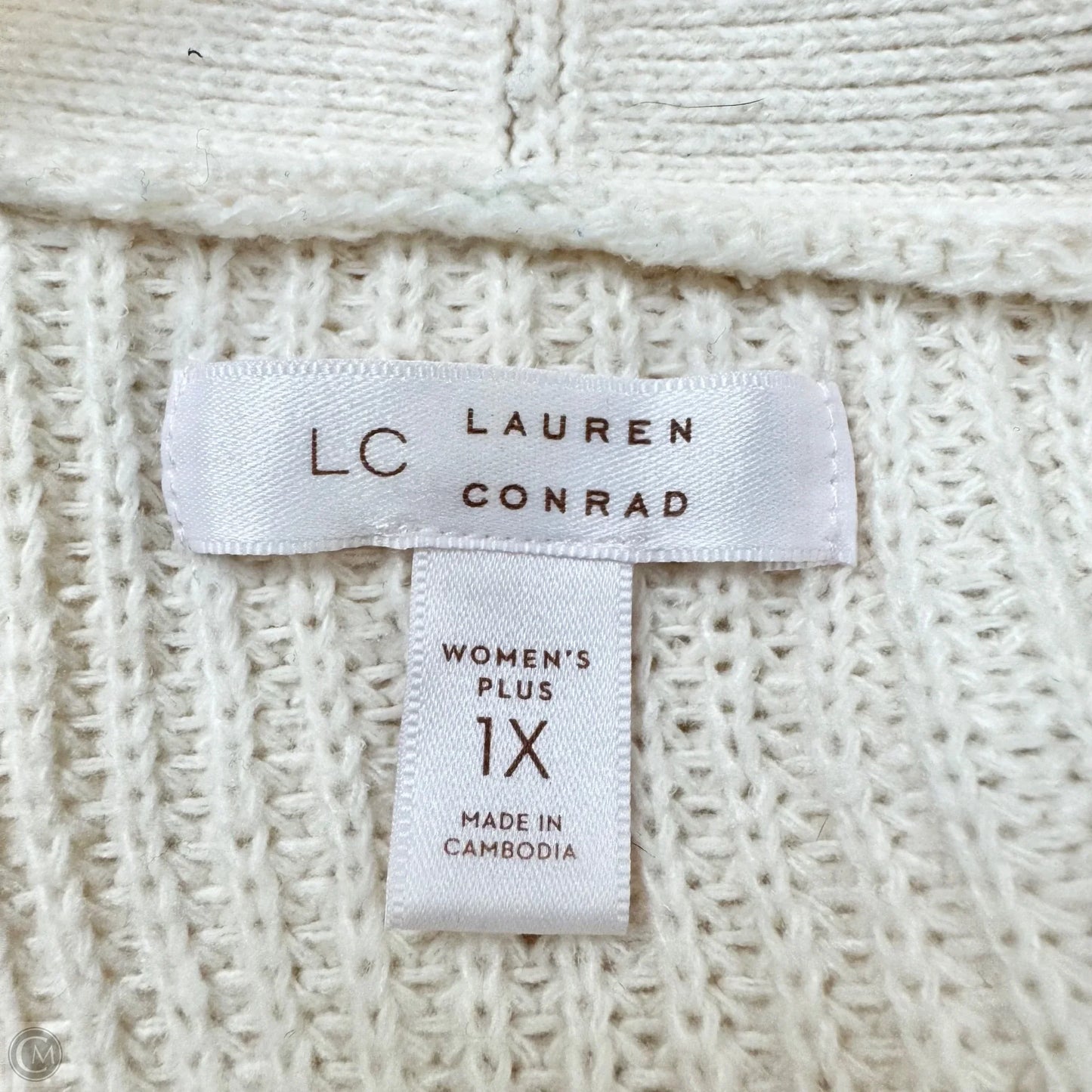 Sweater Cardigan By Lc Lauren Conrad In Cream, Size: 1x