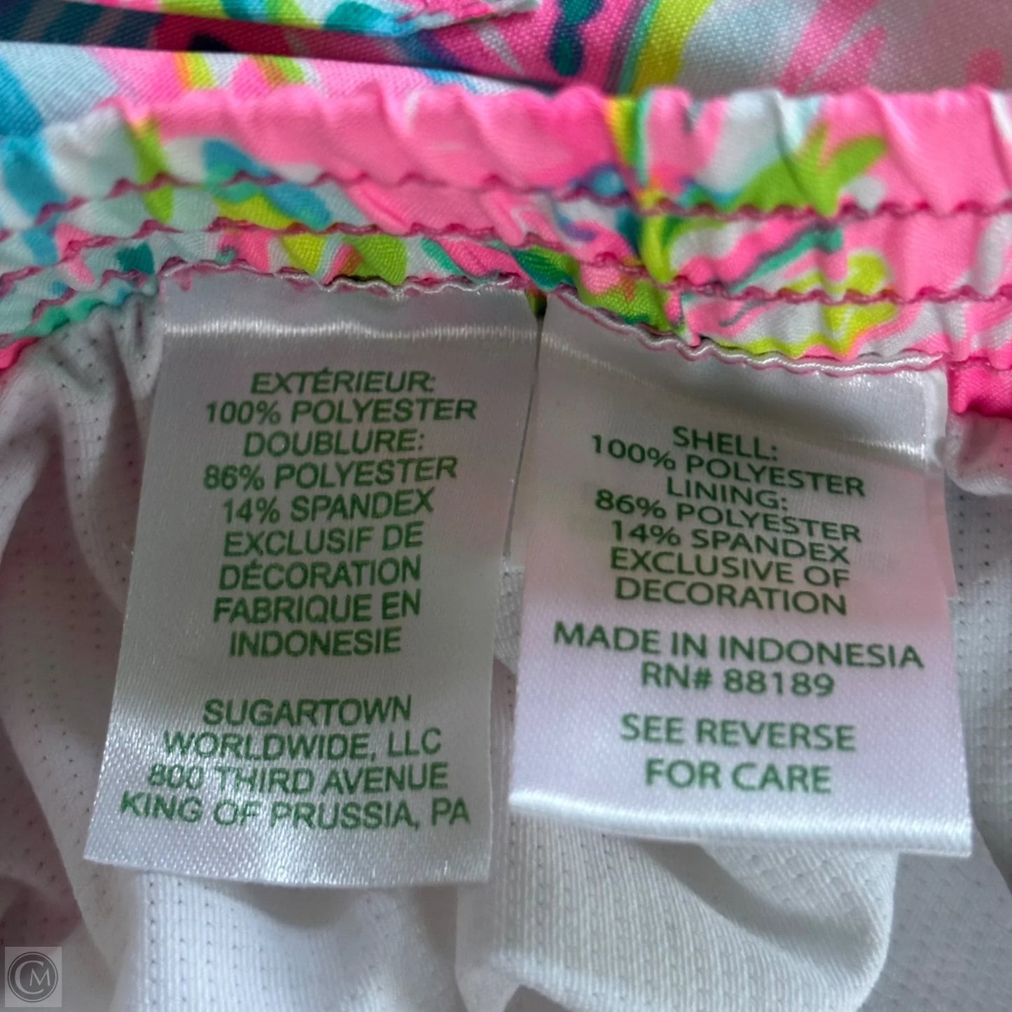 Shorts Designer By Lilly Pulitzer In Pink & White, Size: Xl