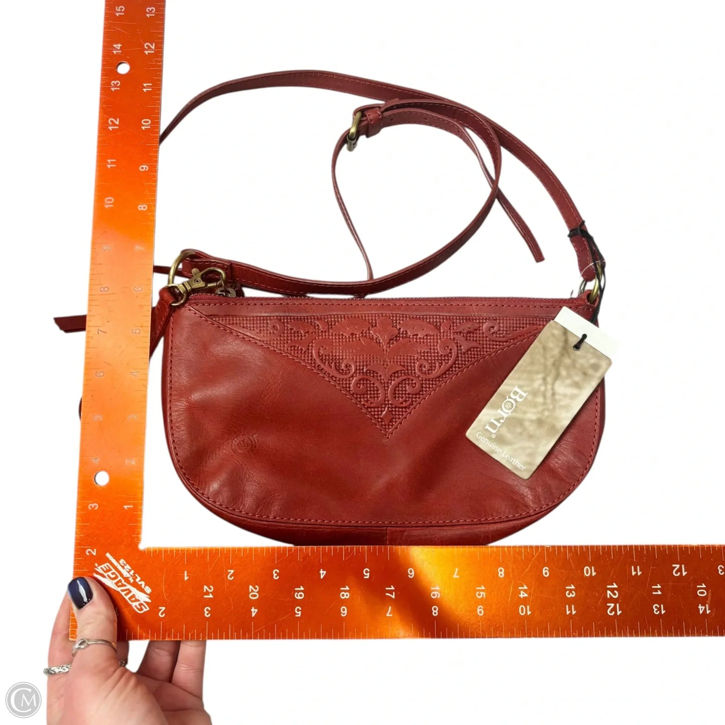Crossbody Leather By Born, Size: Small