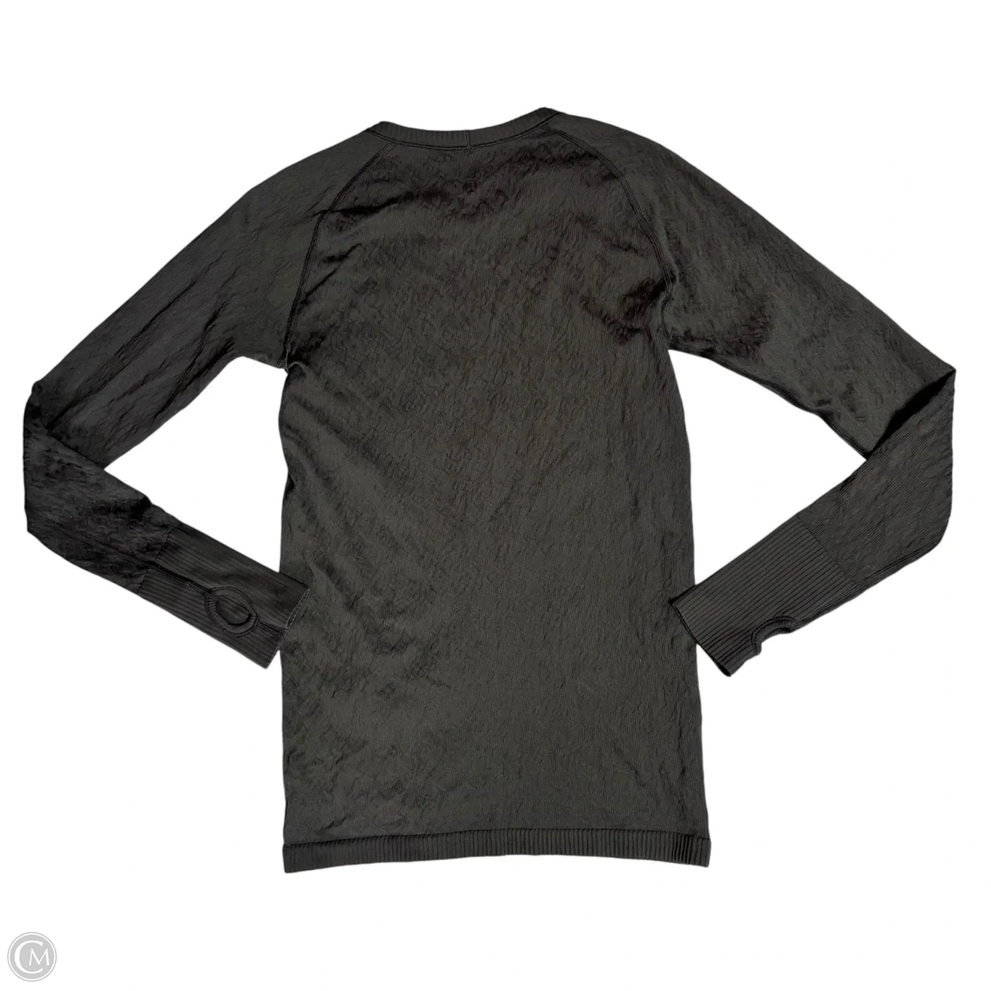Athletic Top Long Sleeve Crewneck By Lululemon In Black, Size: M