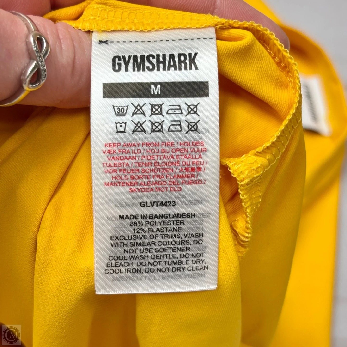 Athletic Tank Top By Gym Shark In Yellow, Size: M