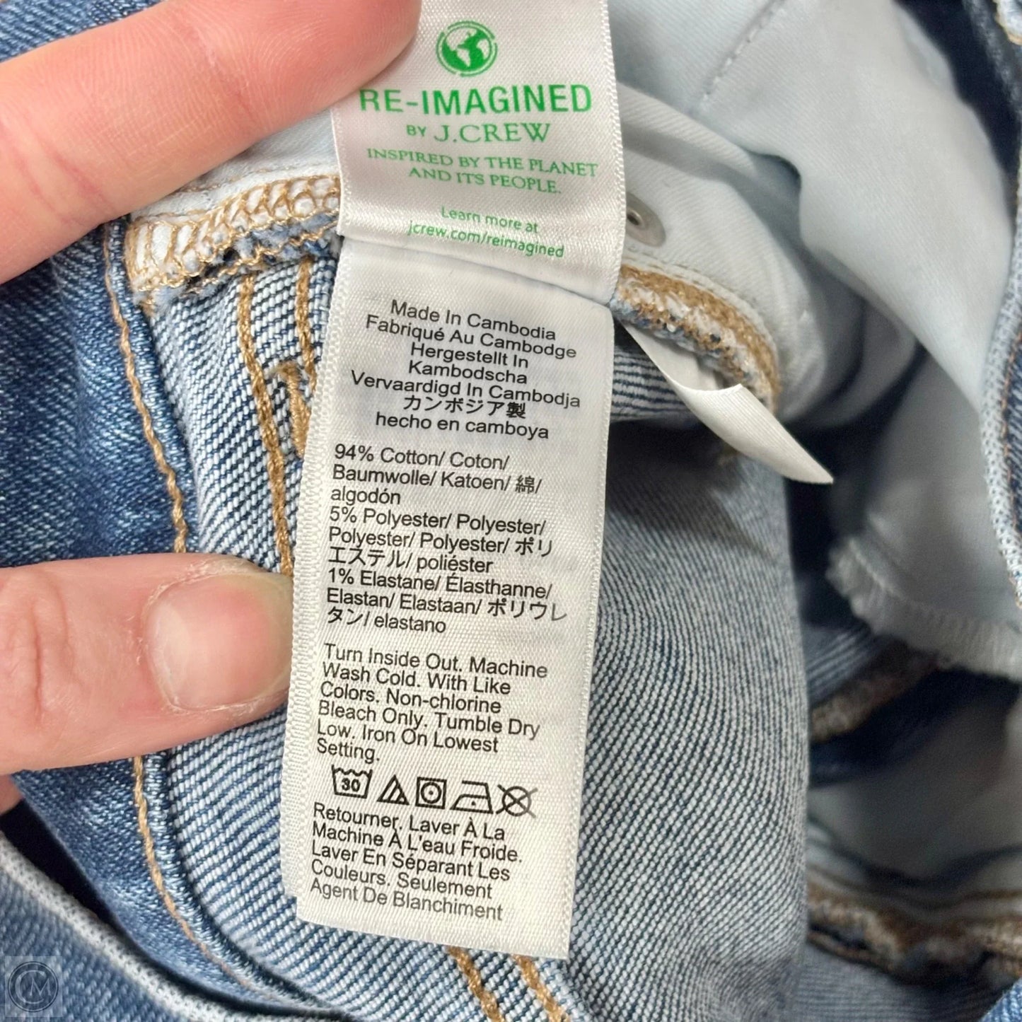 Jeans Straight By J. Crew In Blue Denim, Size: 8