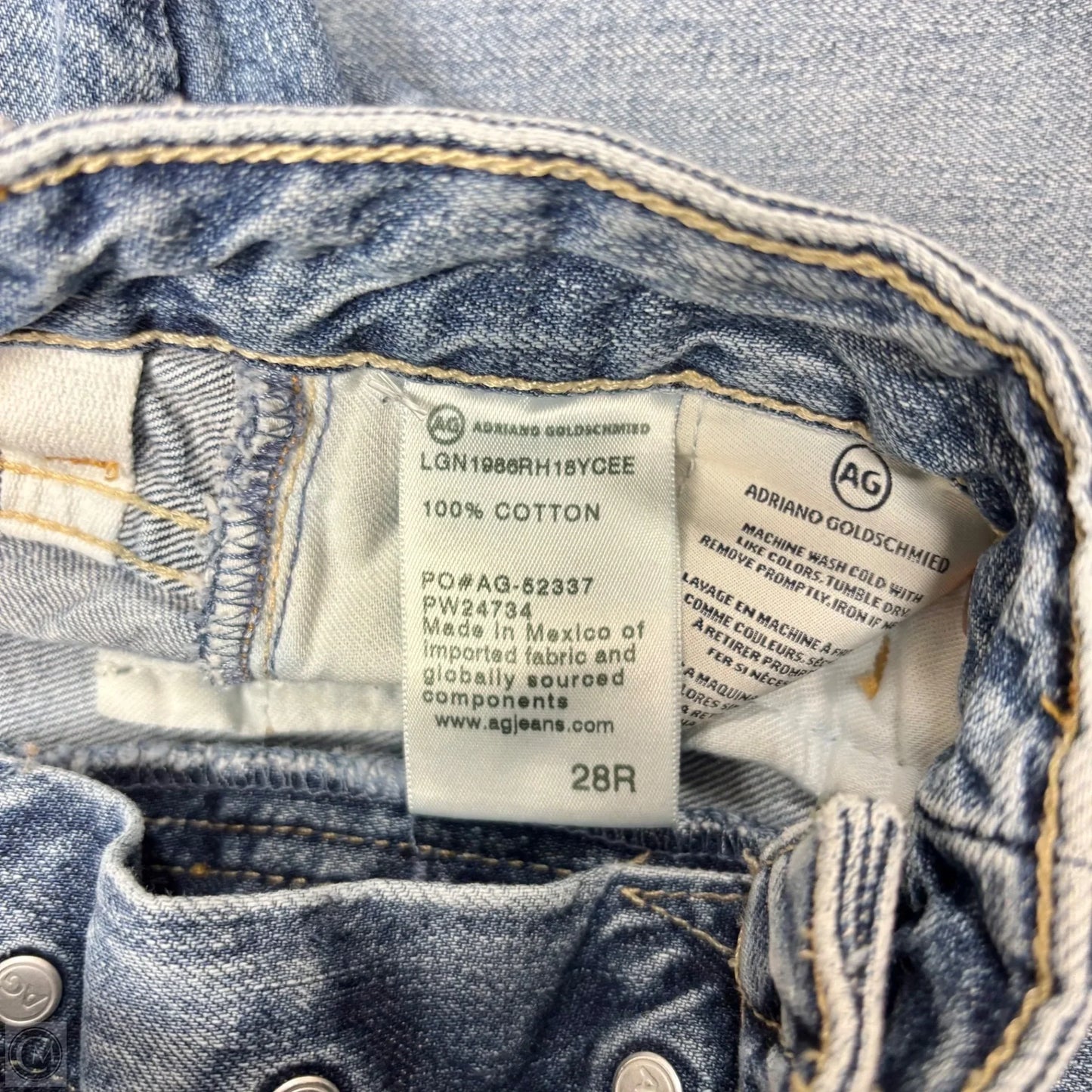 Jeans Straight By Ag Jeans In Blue Denim, Size: 6