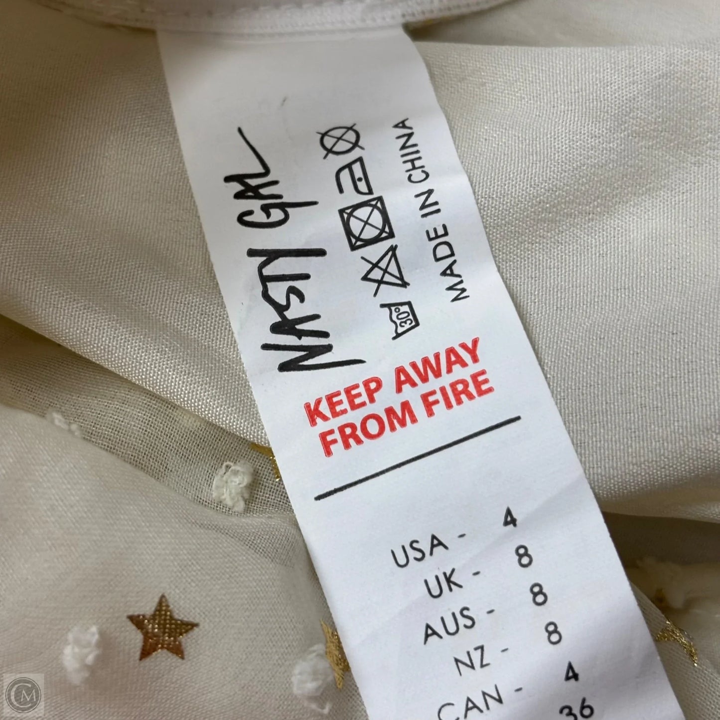 Top Short Sleeve By Nasty Gal In White, Size: S