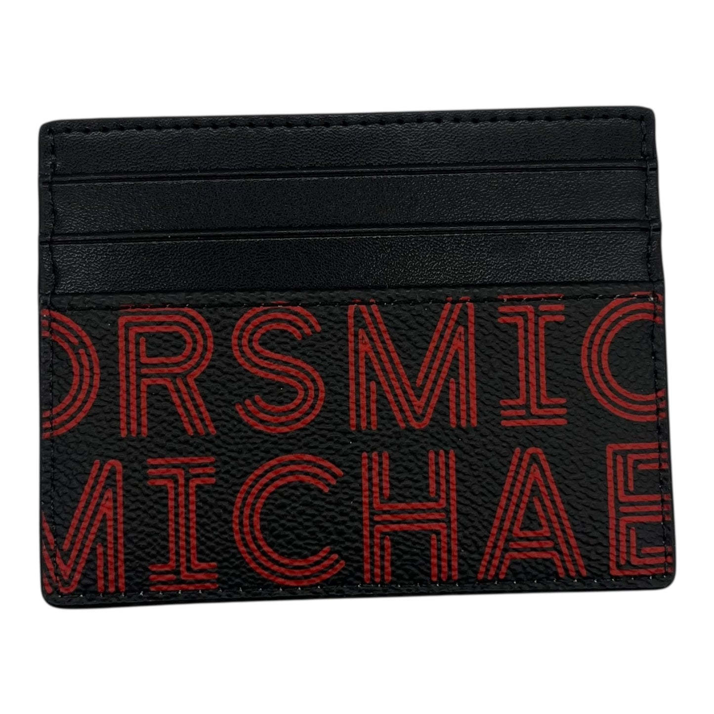 Id/Card Holder Designer By Michael Kors In Black & Red