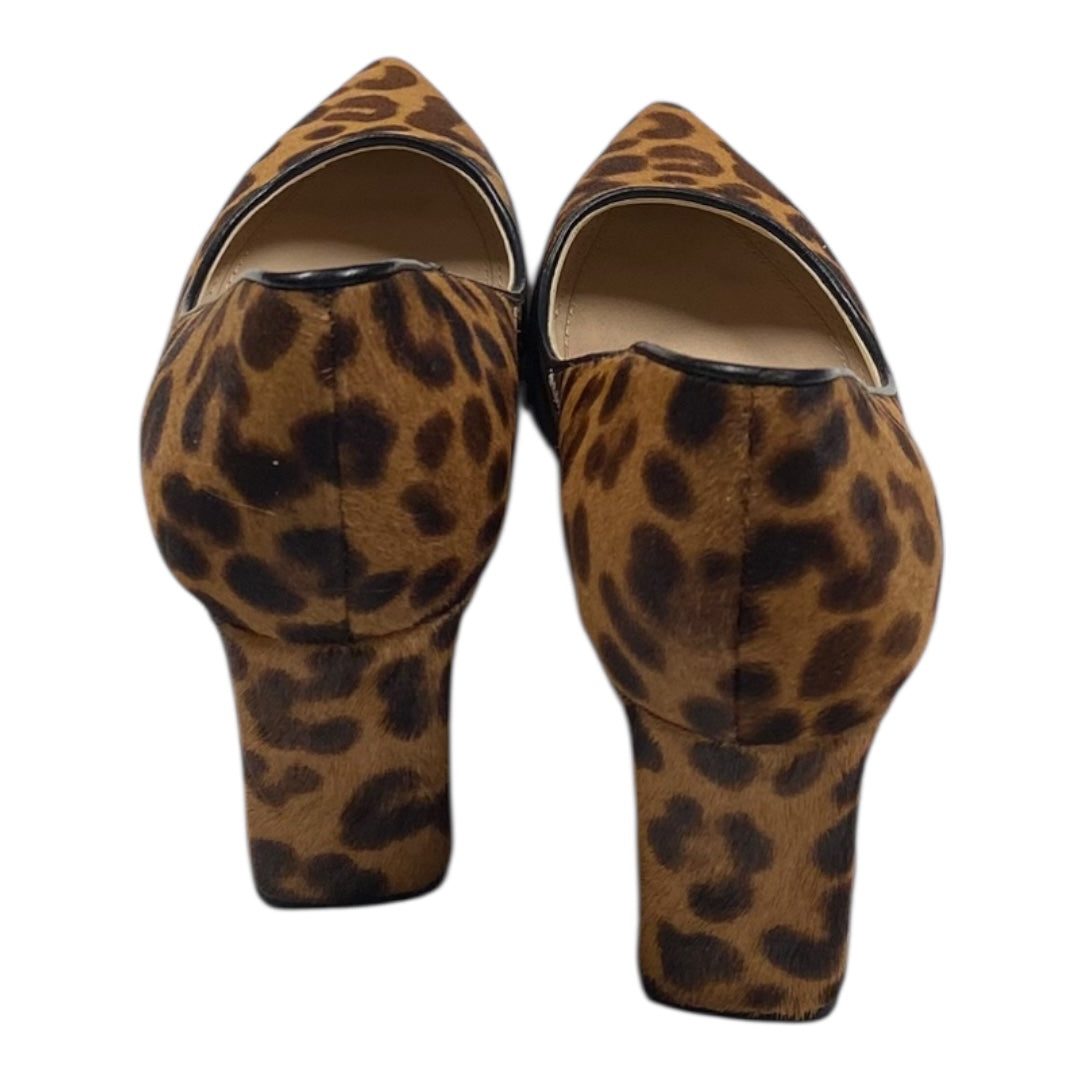Shoes Heels Block By Marc Fisher In Animal Print, Size:6.5