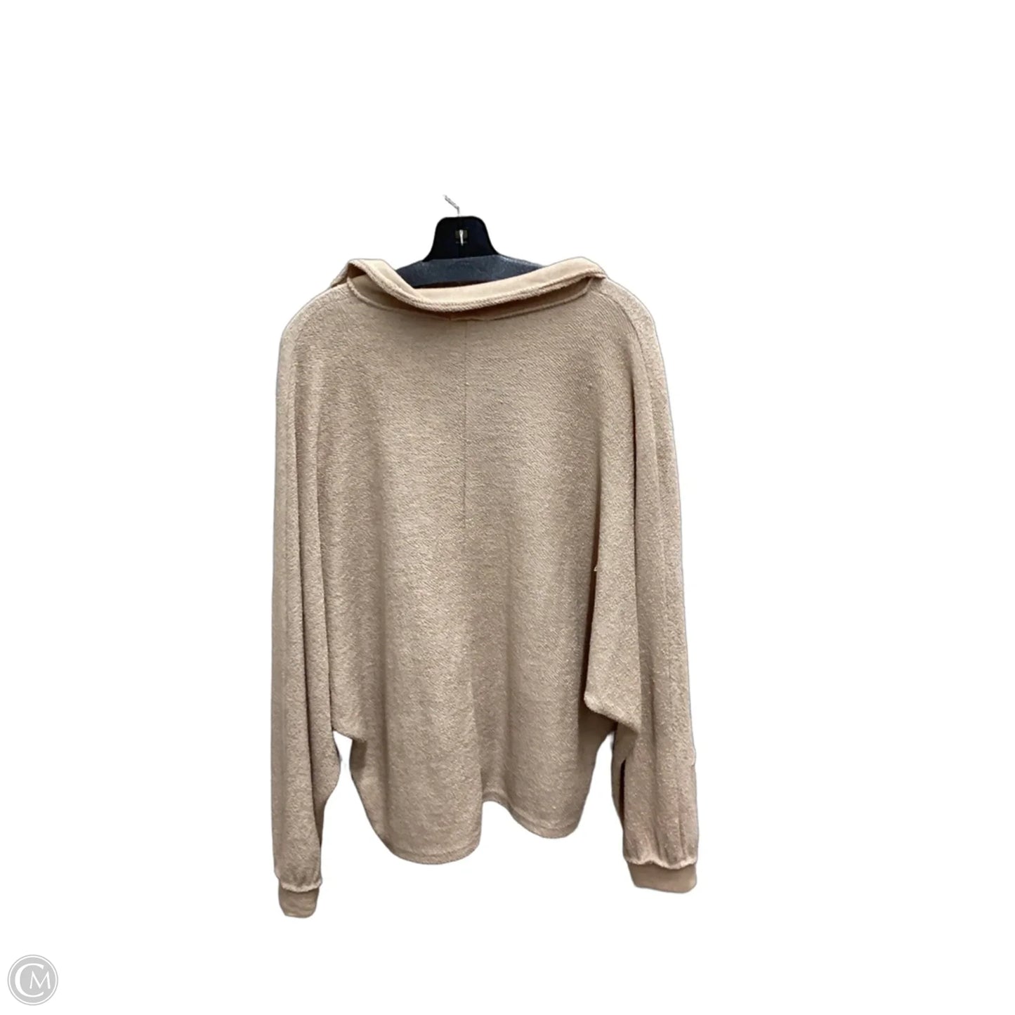 Top Long Sleeve By Bibi In Tan, Size: M