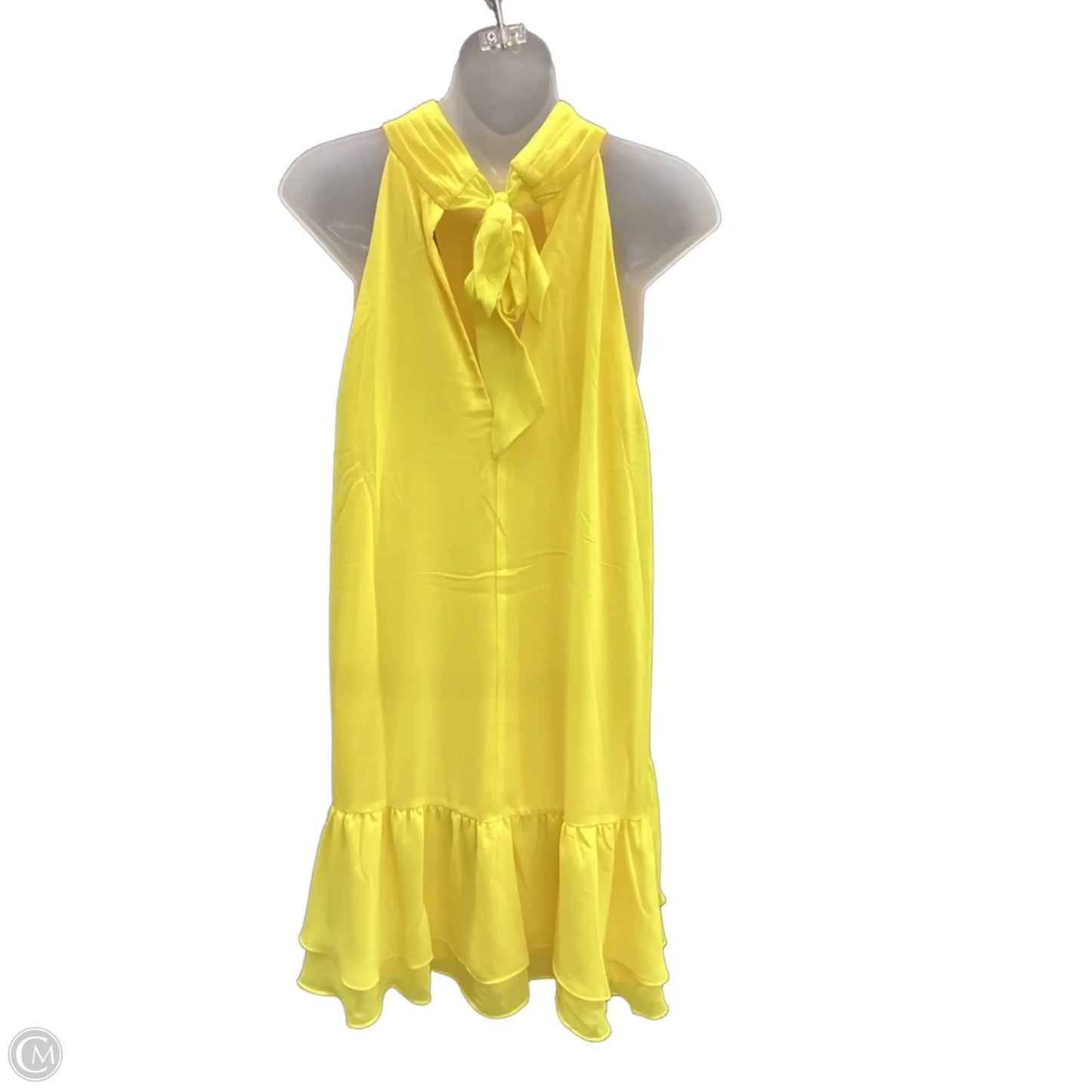 Dress Party Short By Adrianna Papell In Yellow, Size: Xl