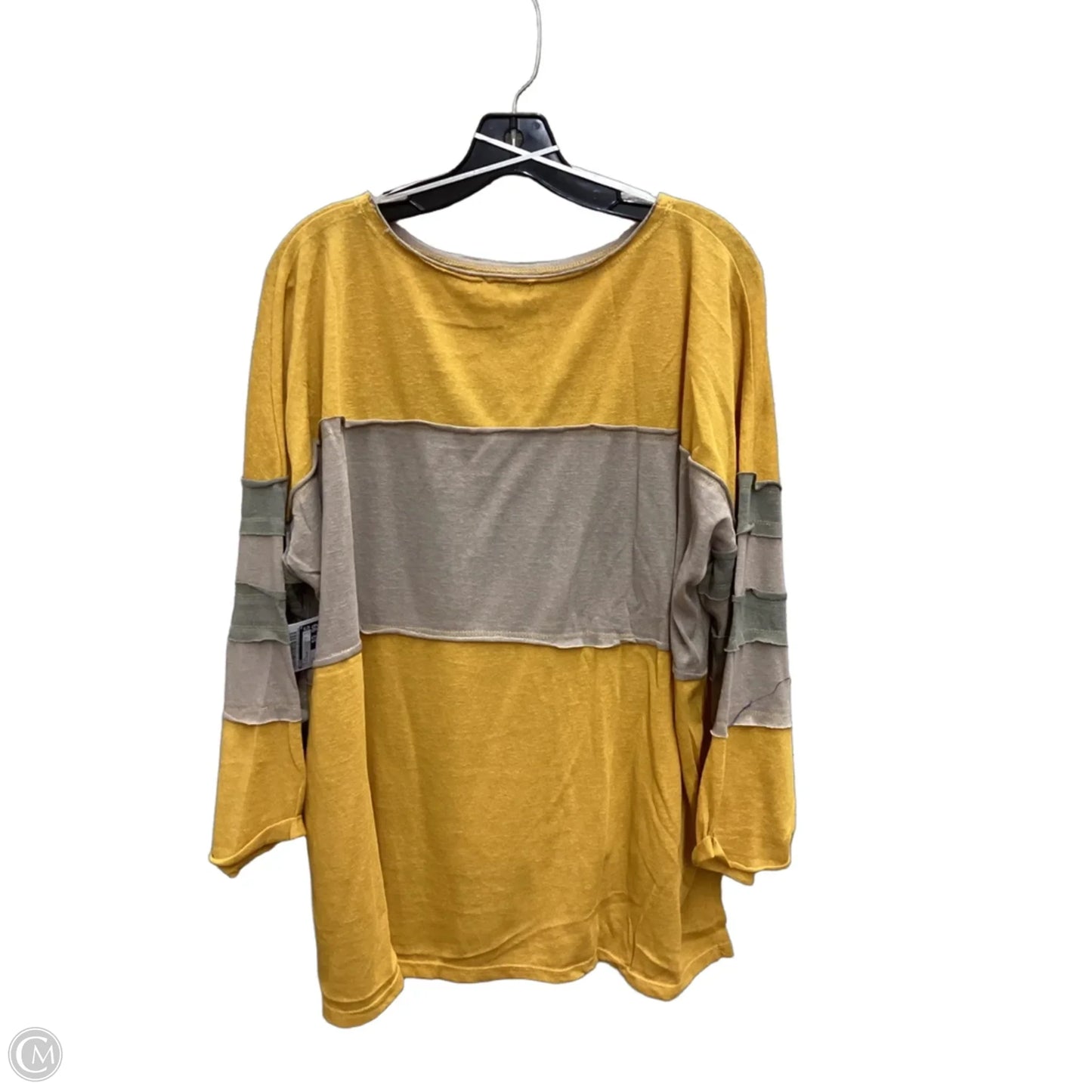 Top Long Sleeve By Umgee In Tan & Yellow, Size: S