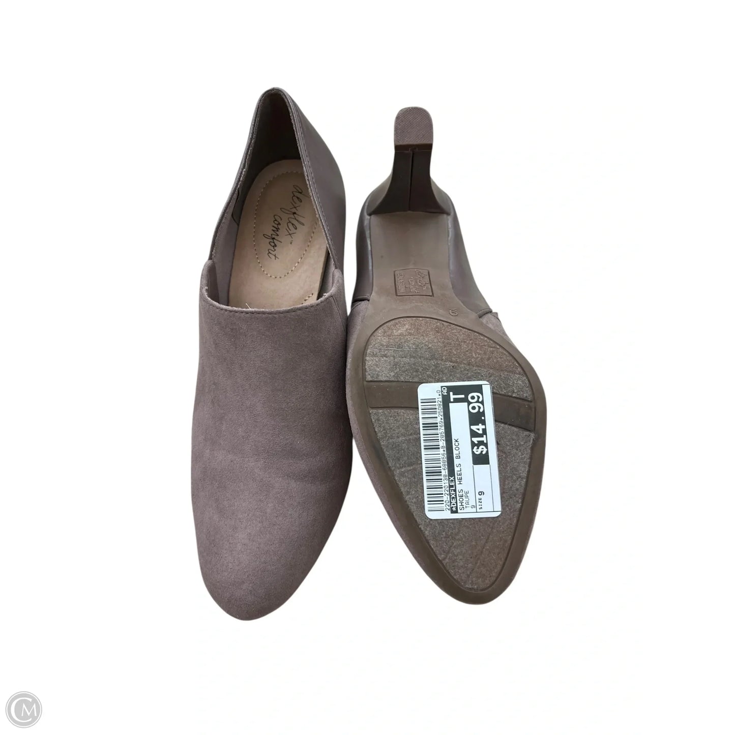 Shoes Heels Block By Dexflex In Taupe, Size: 9