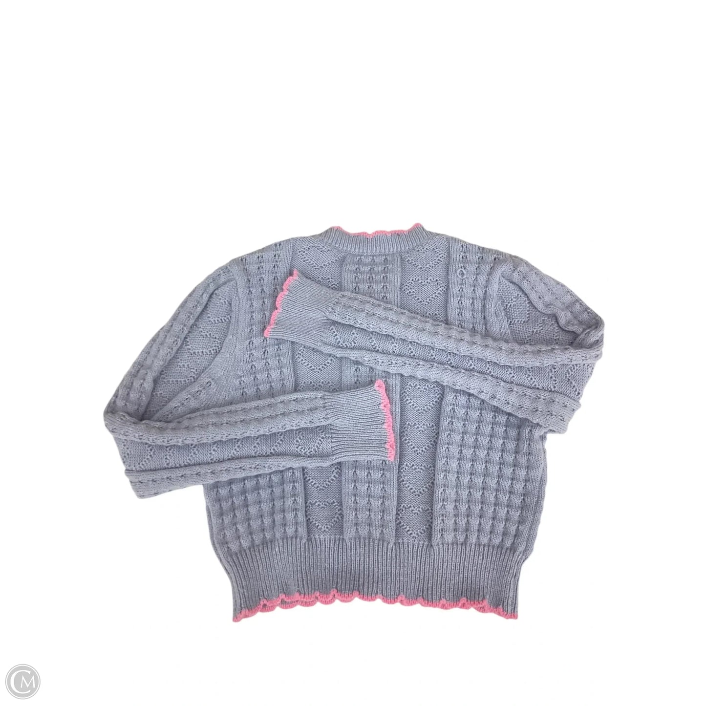 Sweater Cardigan By Shein In Blue & Pink, Size: L