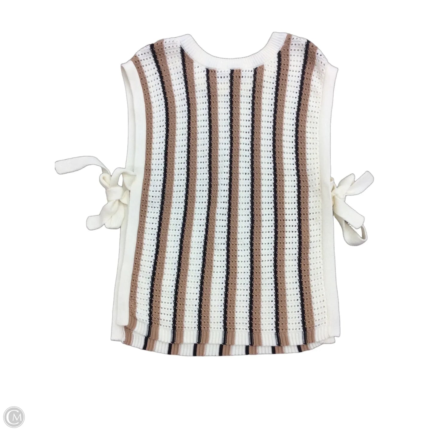 Vest Sweater By Vici In Striped Pattern, Size: M