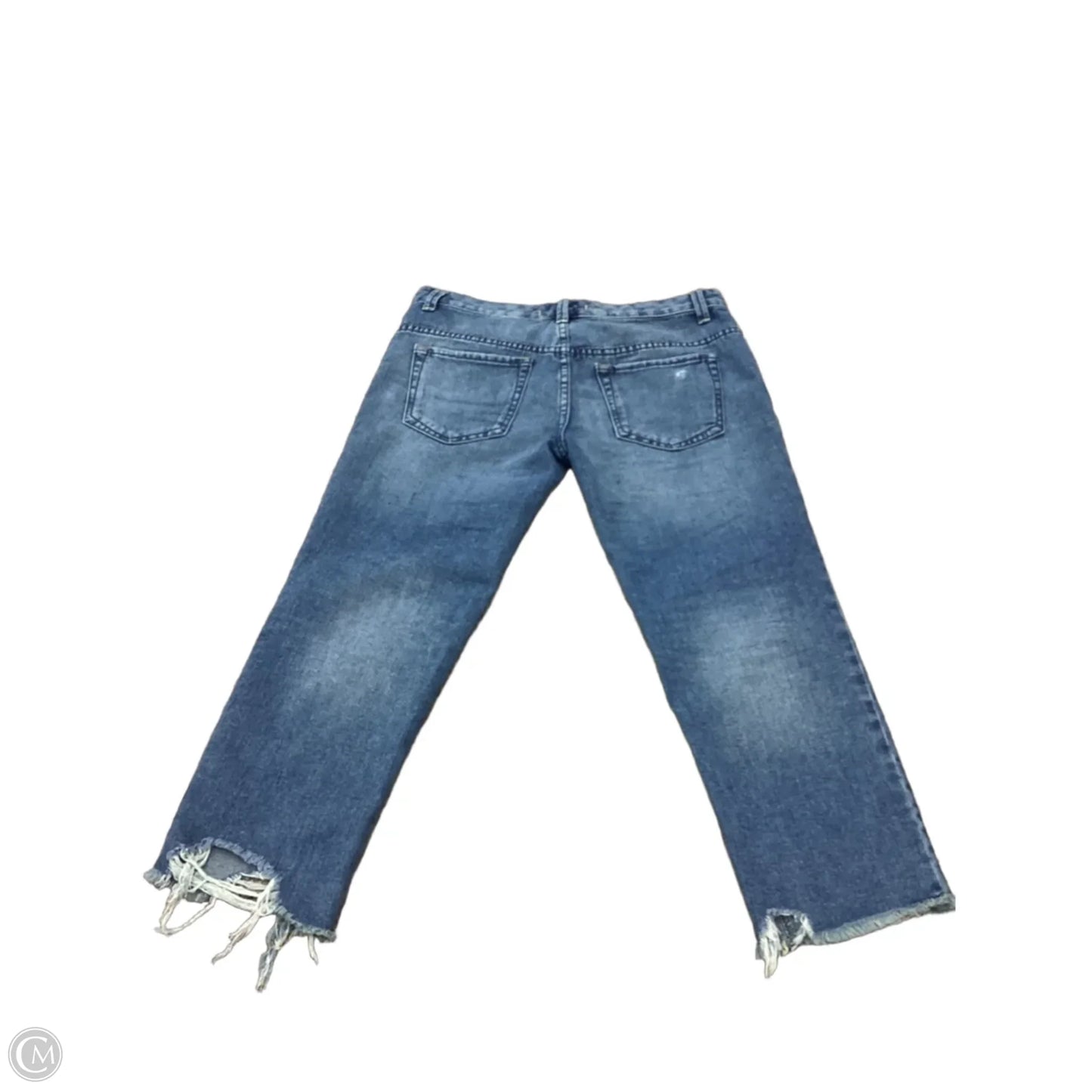 Jeans Cropped By Free People In Blue Denim, Size: 2