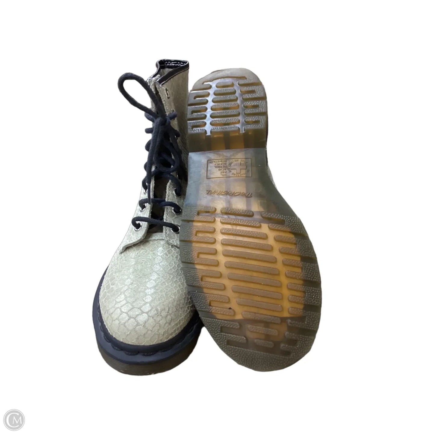 Boots Combat By Dr Martens In Snakeskin Print, Size: 8