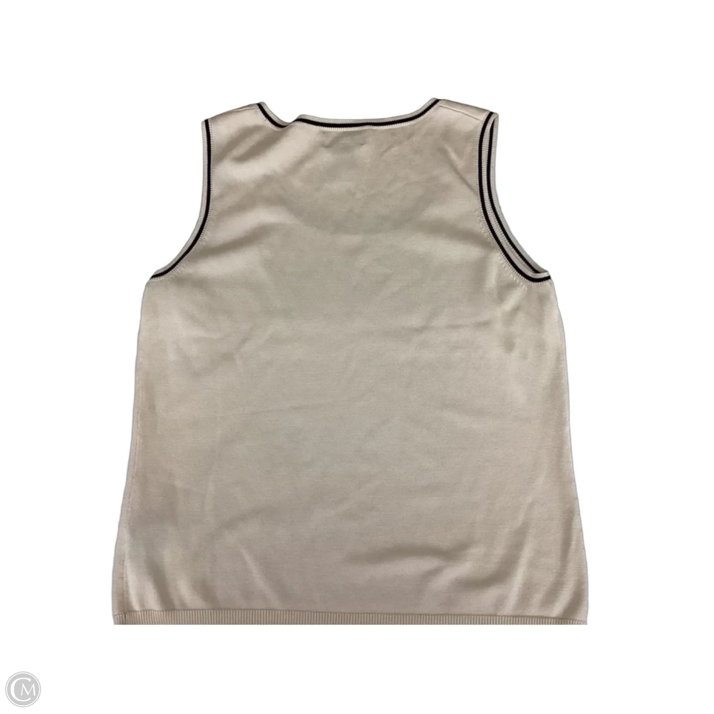 Vest Sweater By Lauren By Ralph Lauren In Cream, Size: Xl