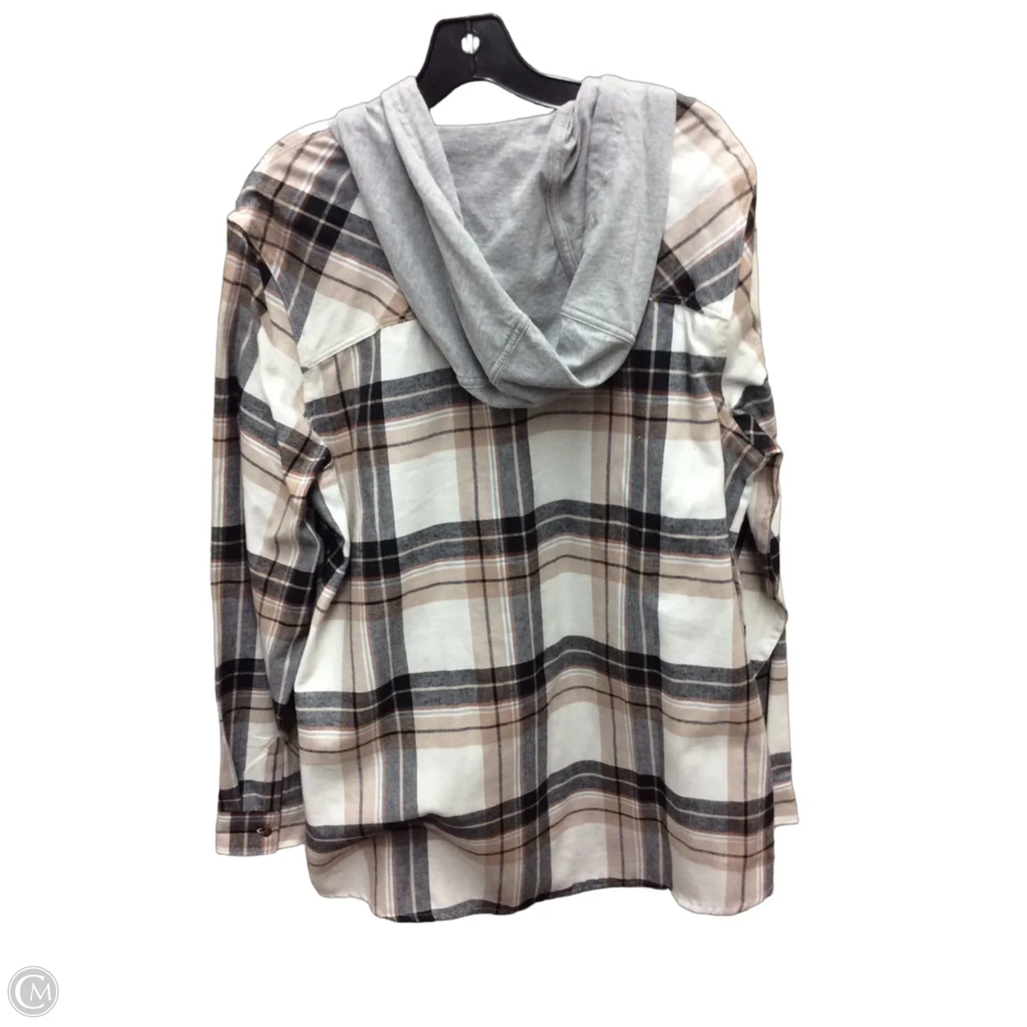Top Long Sleeve By Natural Reflections In Plaid Pattern, Size: Xl
