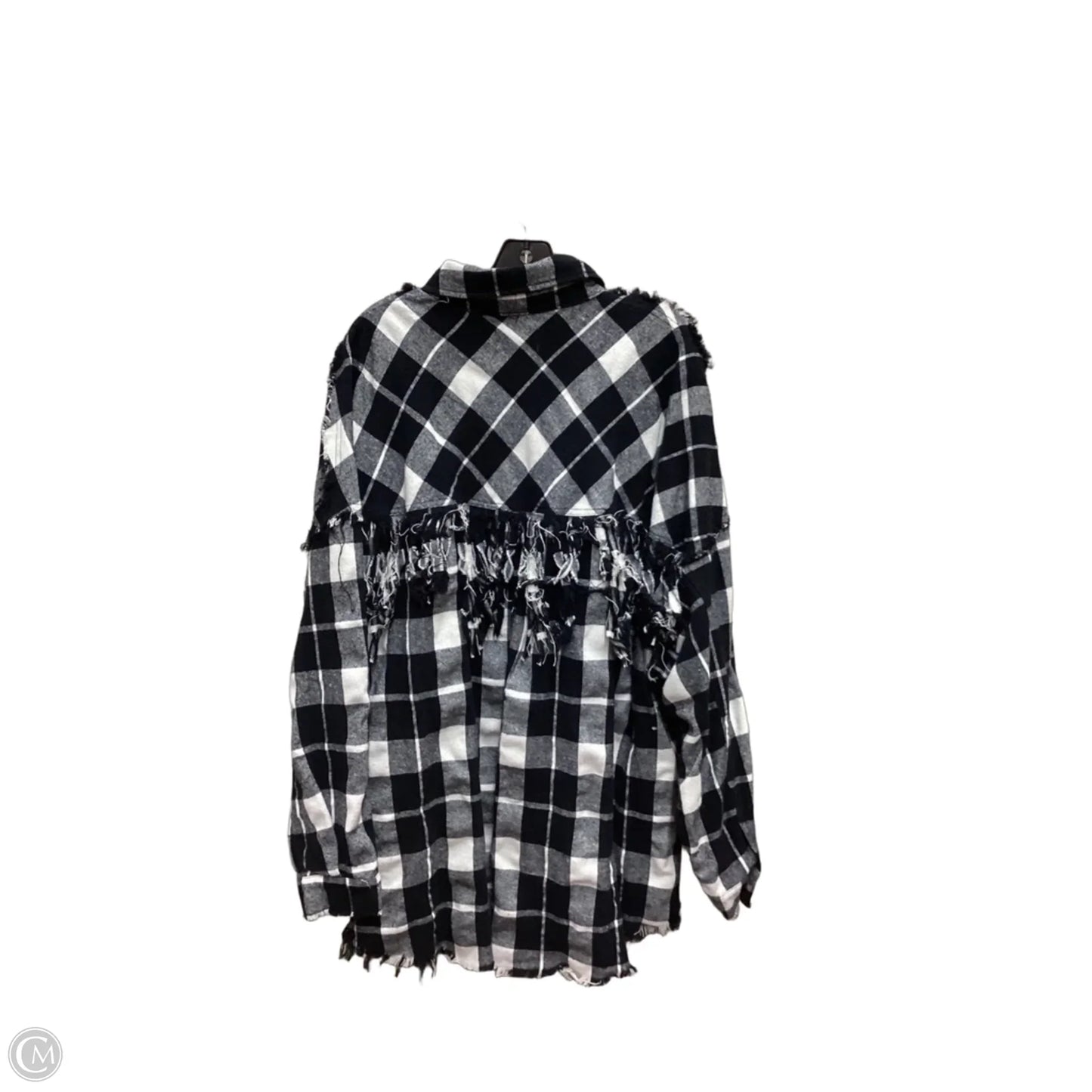 Jacket Shirt By Oli & Hali In Checkered Pattern, Size: L