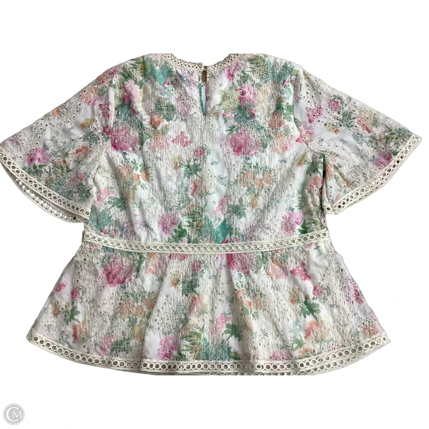 Top Short Sleeve By Cato In Floral Print, Size: L