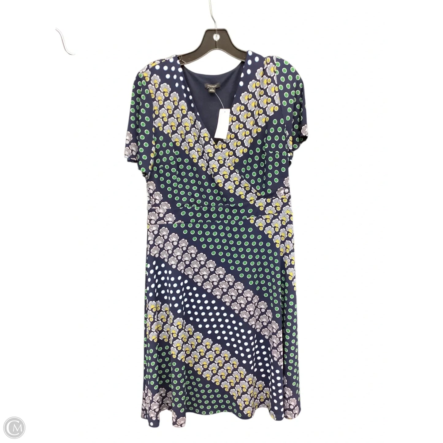 Dress Casual Midi By Ann Taylor In Blue & Green, Size: M