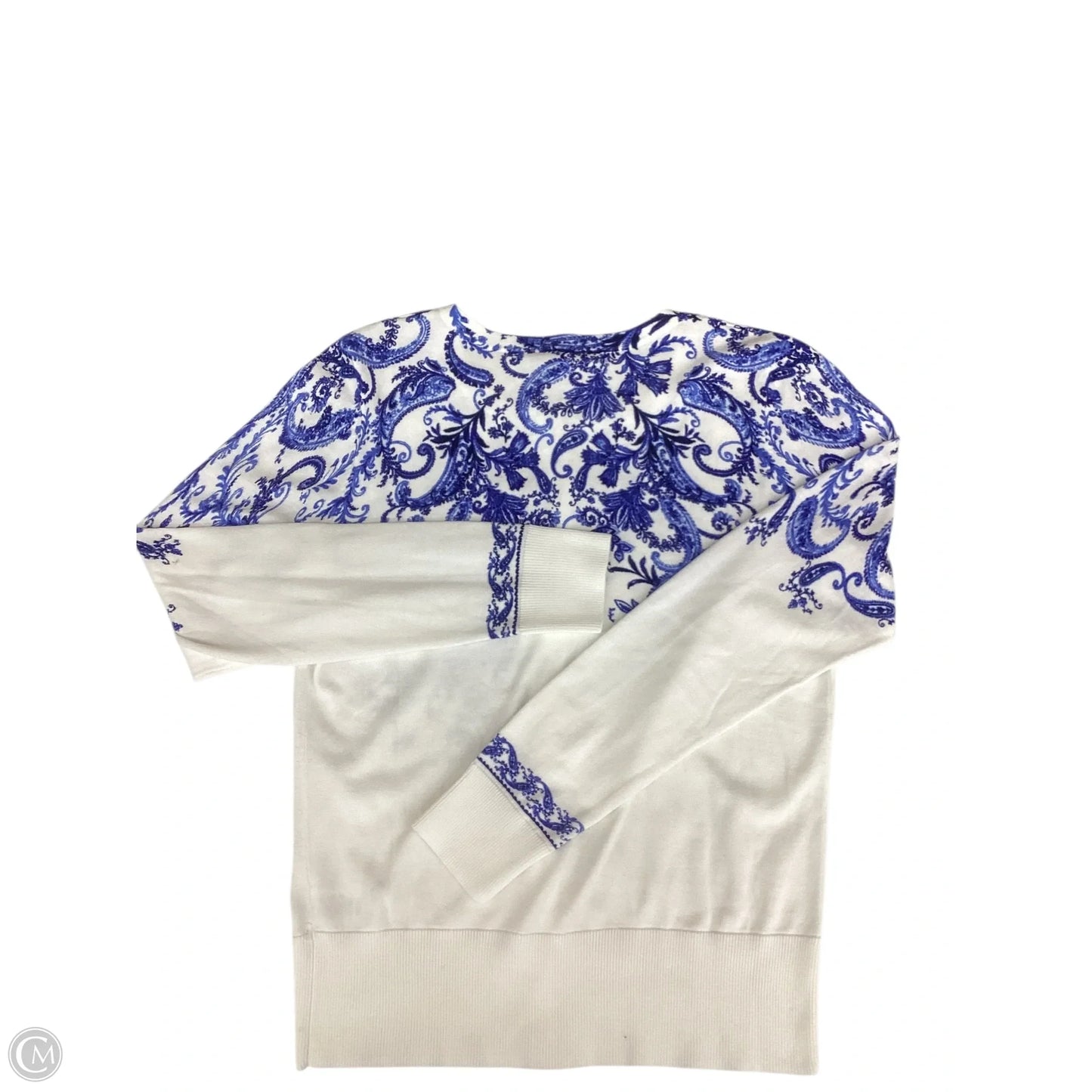 Cardigan By Talbots In Blue & White, Size: Xs