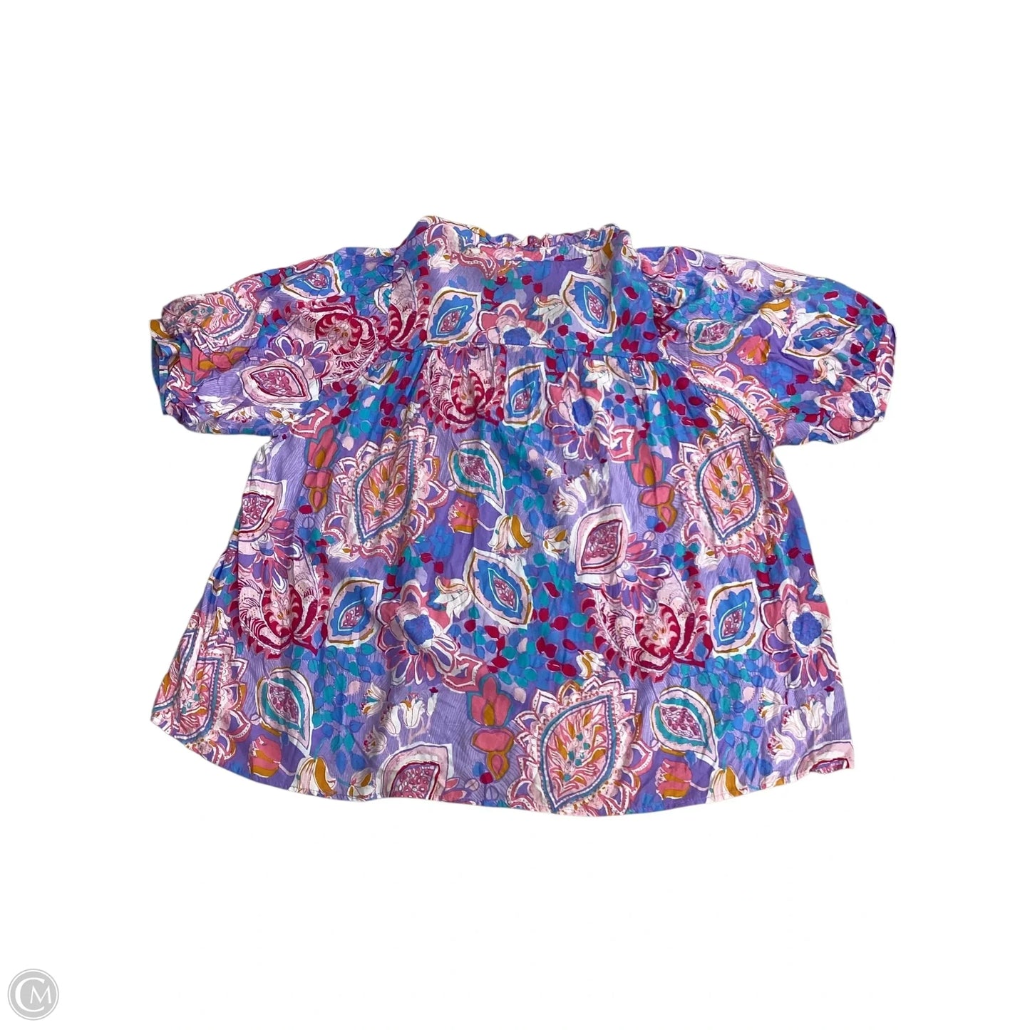 Top Short Sleeve By Umgee In Paisley Print, Size: 2x