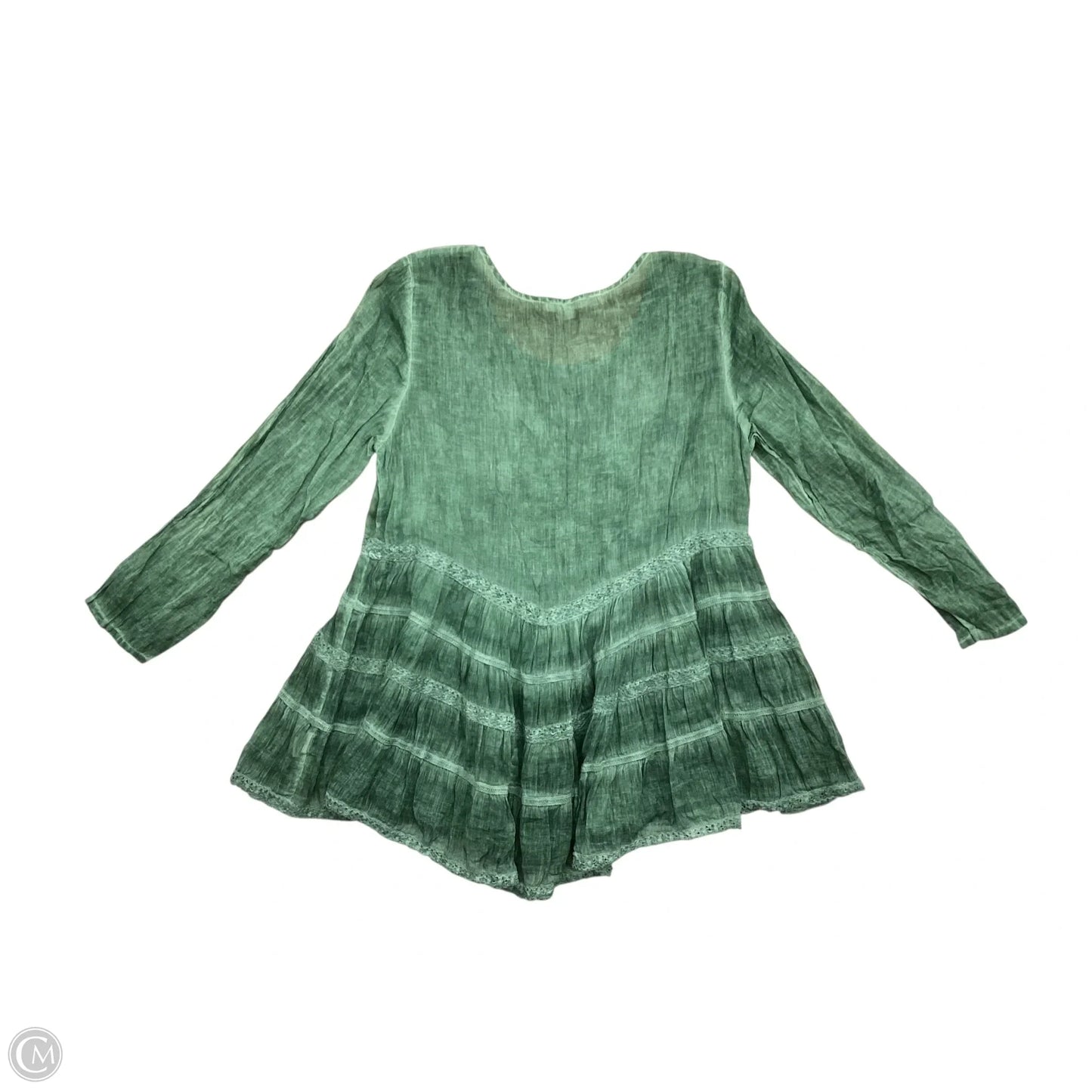 Top Long Sleeve By Indigo Thread In Green, Size: Xl
