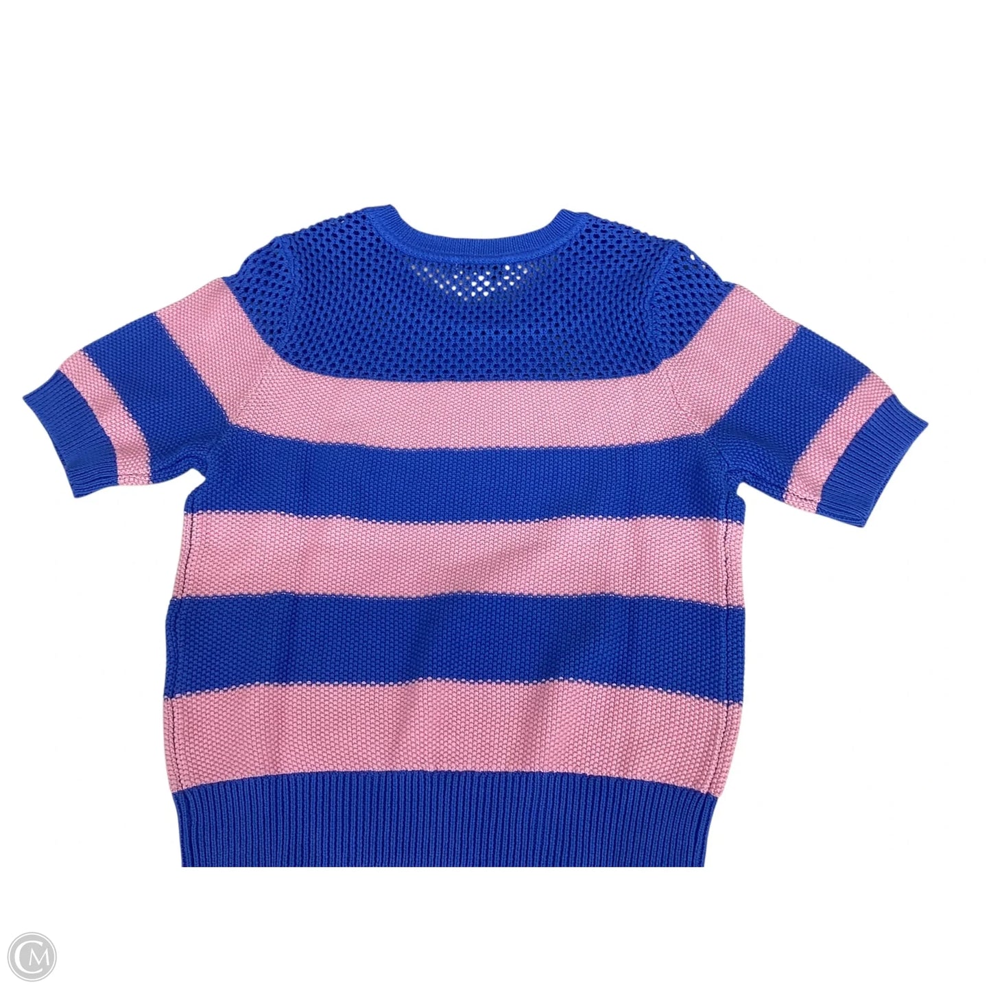 Sweater Short Sleeve By Clothes Mentor In Blue & Pink, Size: M