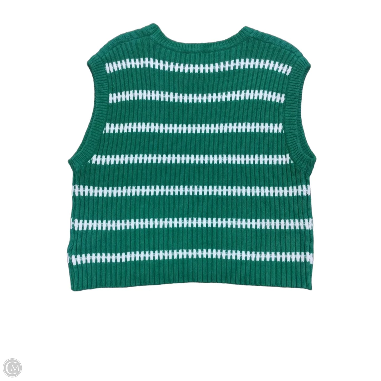 Vest Sweater By Clothes Mentor In Green, Size: S