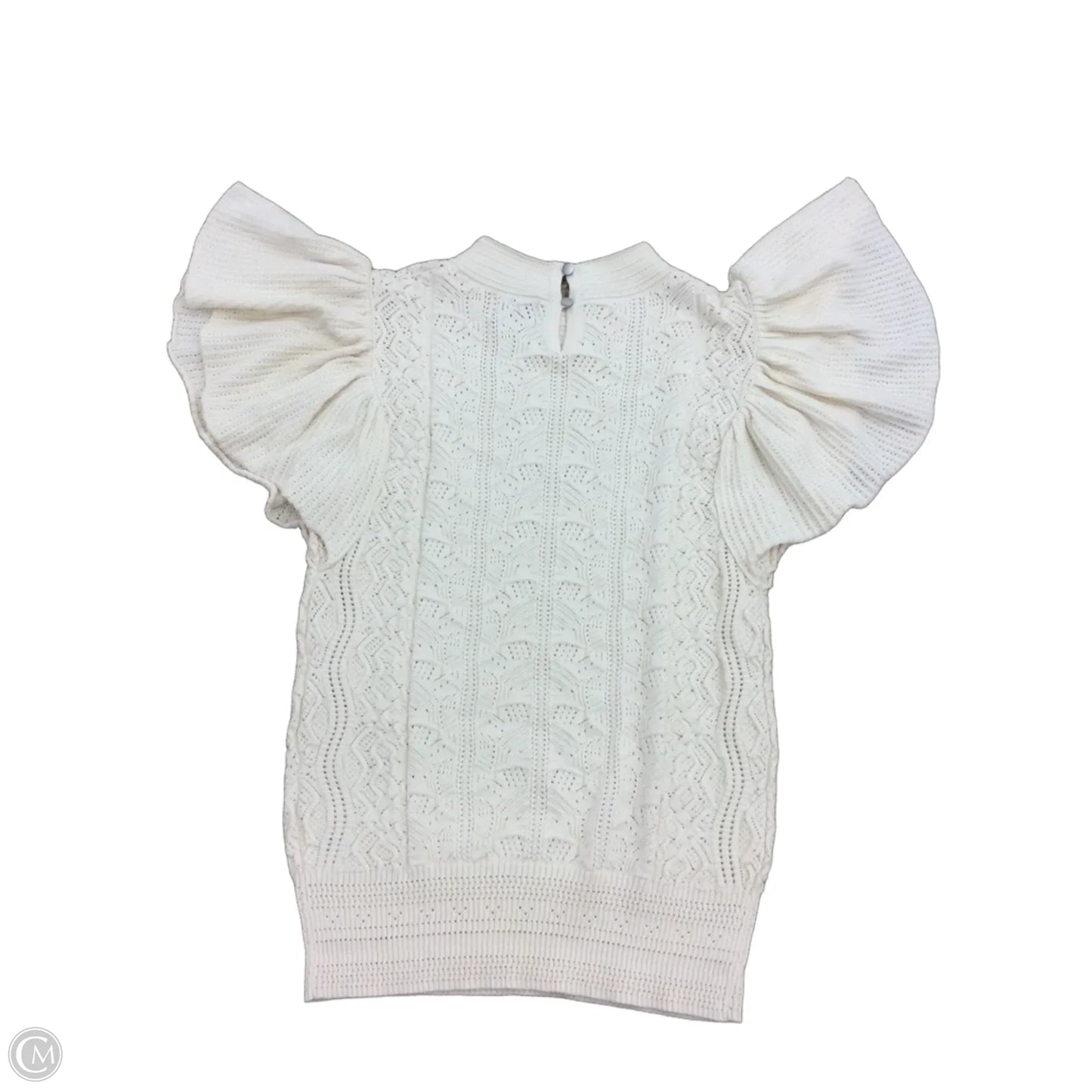 Sweater Short Sleeve By Elie Tahari In Cream, Size: S