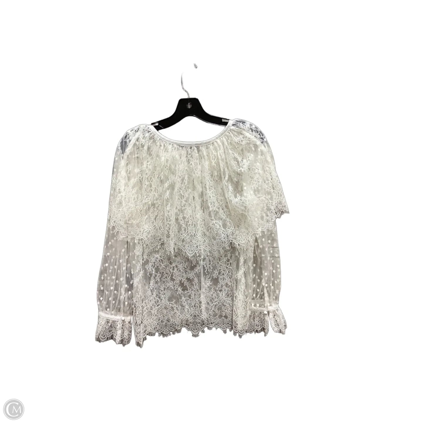 Blouse Long Sleeve By Loft In Cream, Size: L
