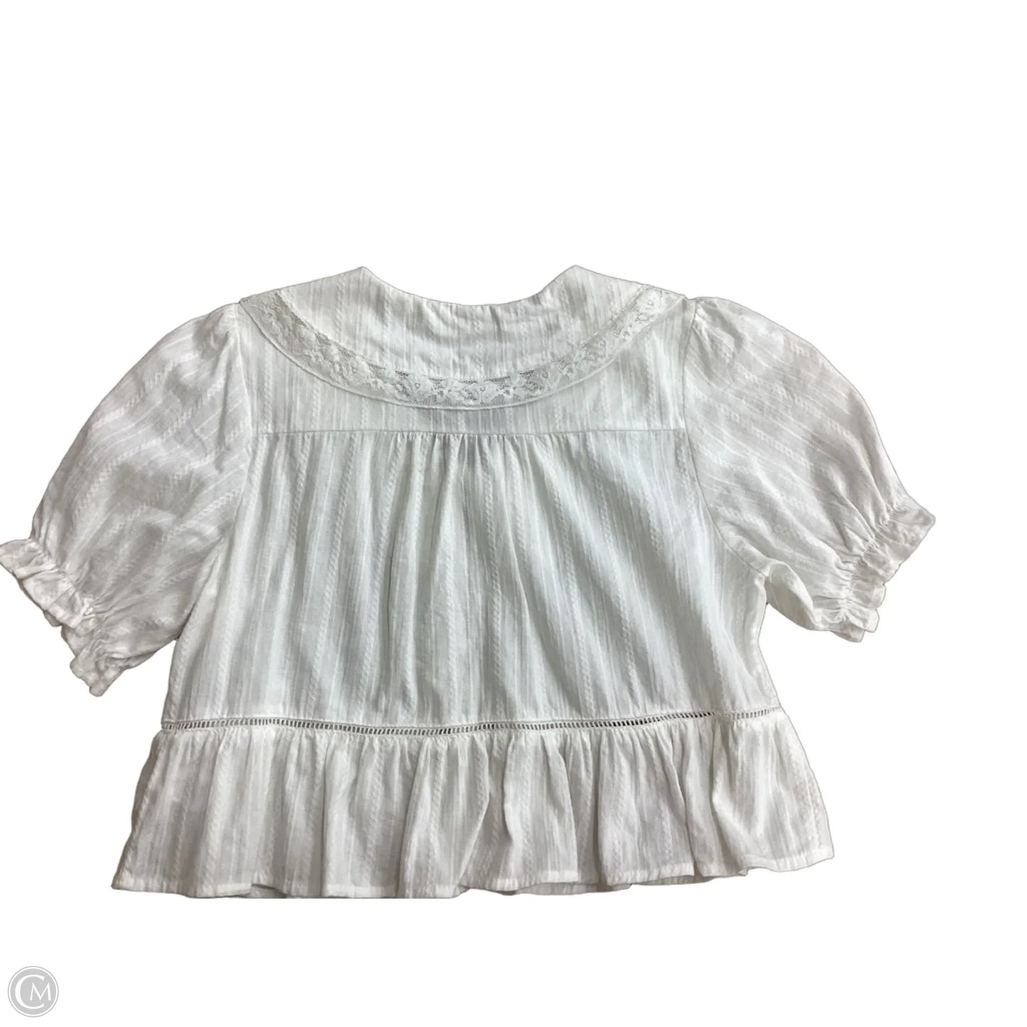 Blouse Short Sleeve By Altard State In White, Size: S