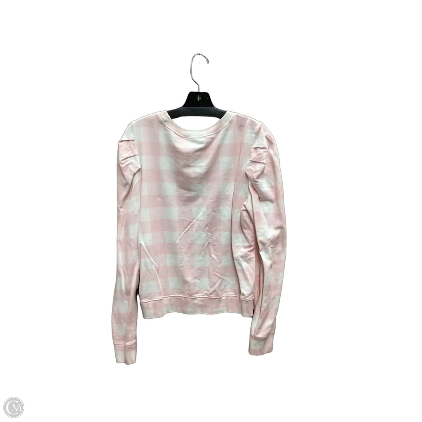 Sweatshirt Crewneck By Rd Style In Pink & White, Size: L
