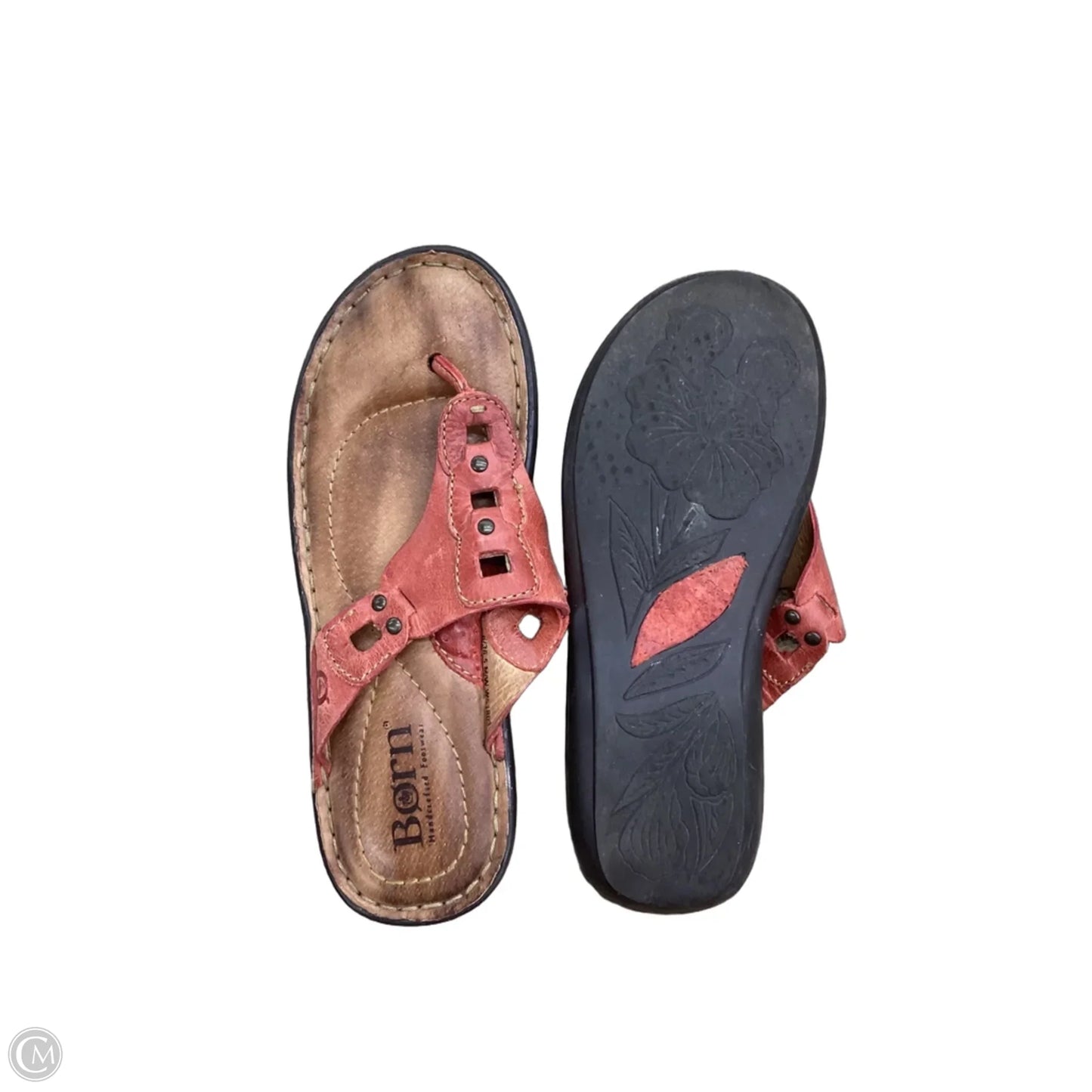 Sandals Flats By Born In Red, Size: 6.5
