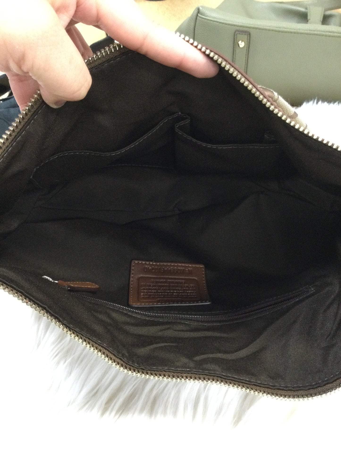 Handbag Designer By Coach In Brown, Size:Medium