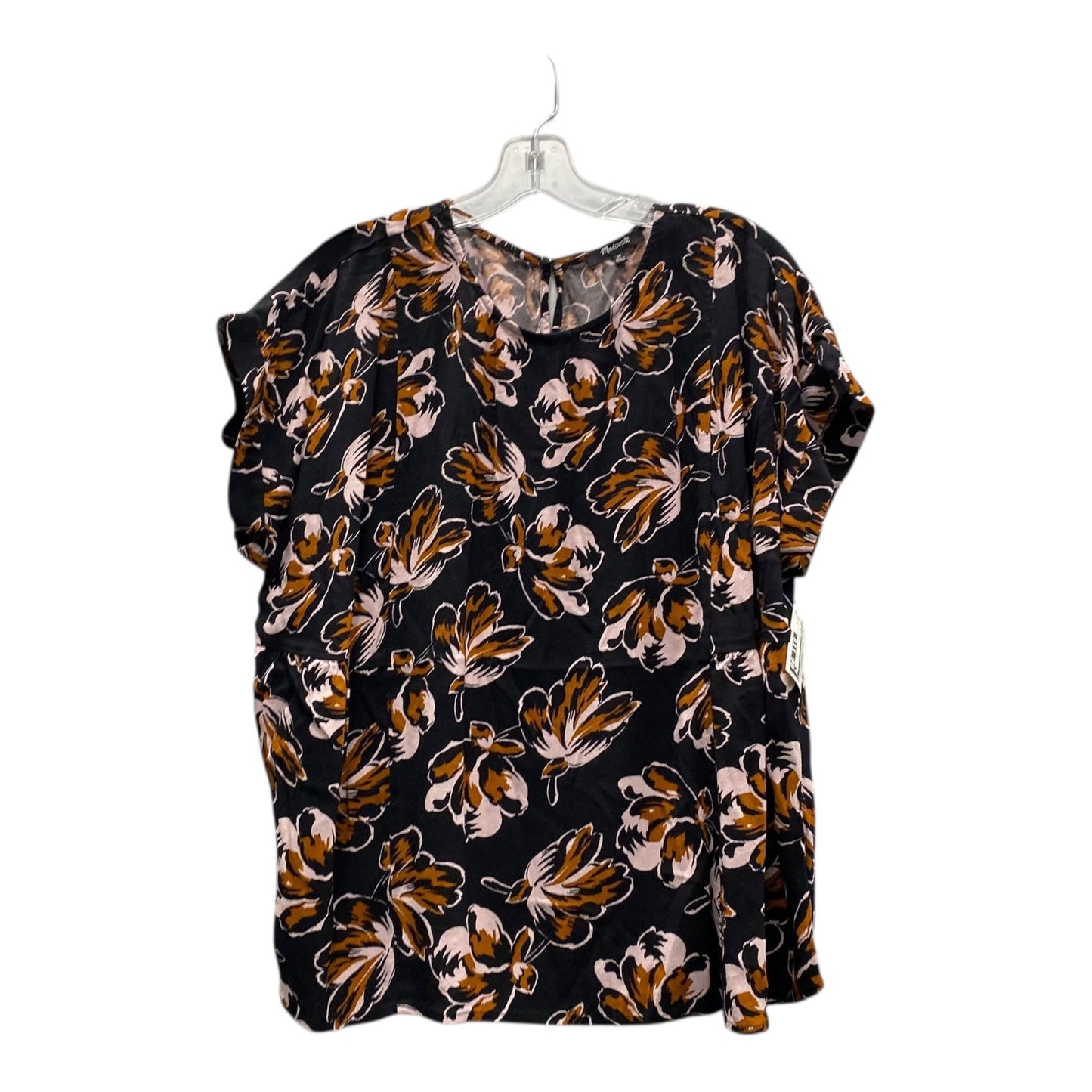 Top Ss By Madewell In Black & Orange, Size:1X