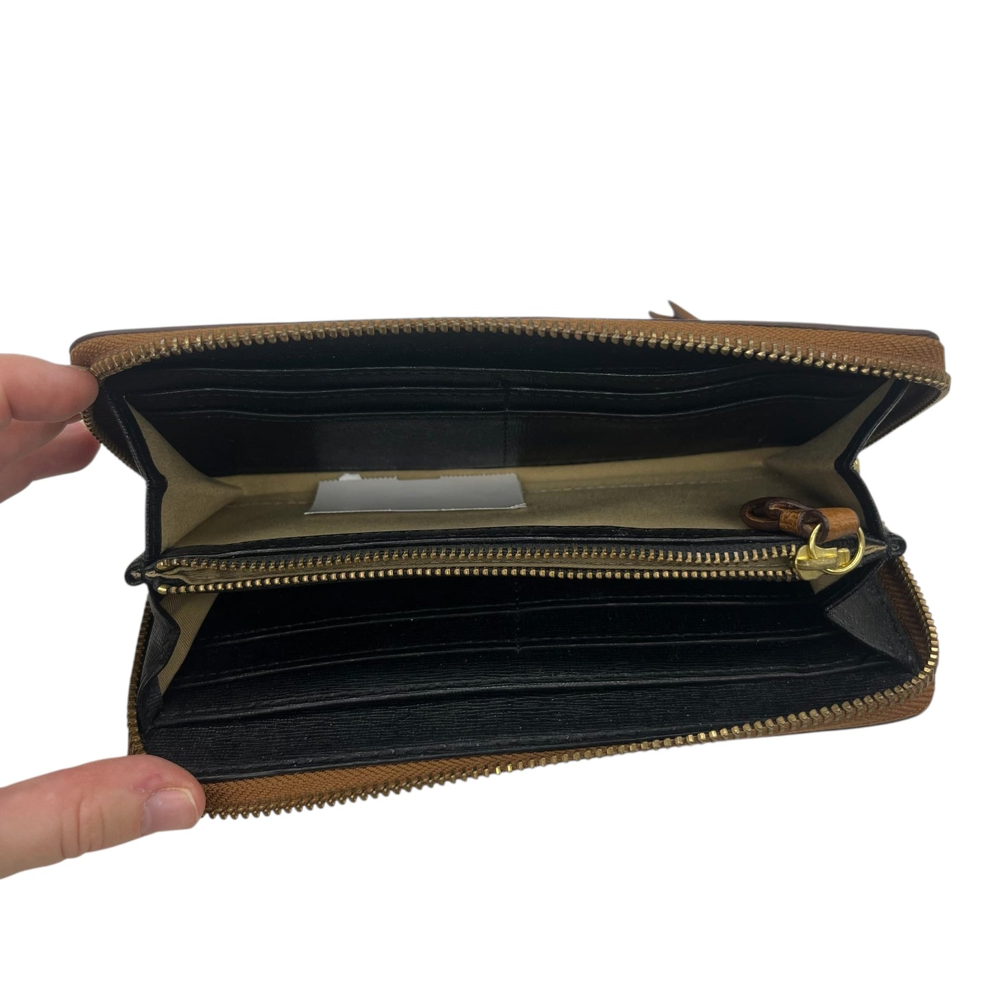 Wallet Leather By Tahari In Brown, Size:Large